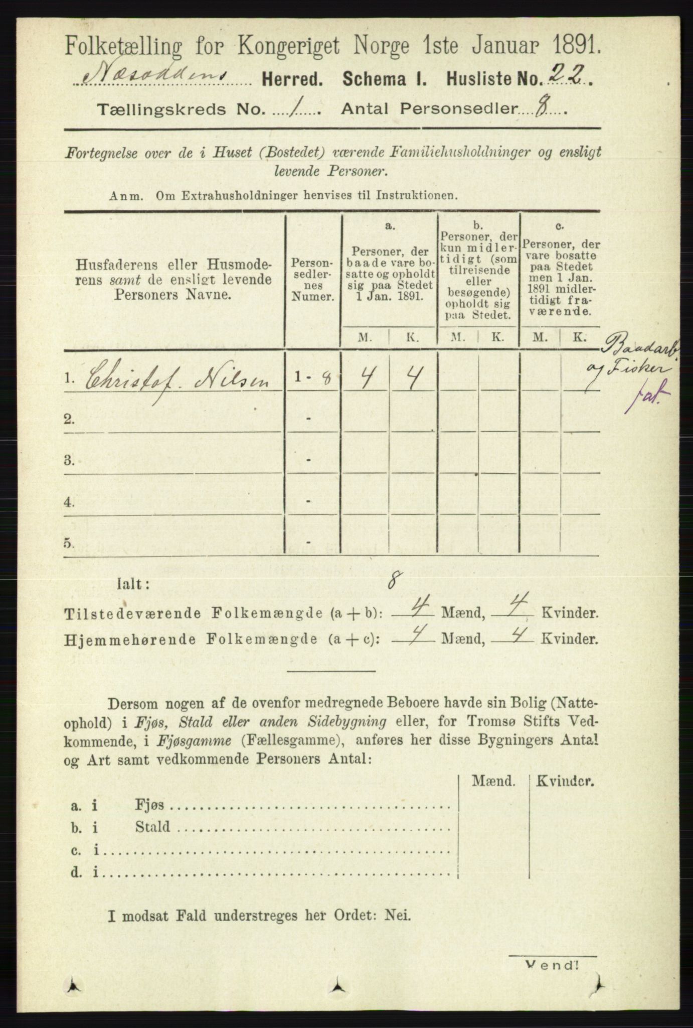 RA, Folketelling 1891 for 0216 Nesodden herred, 1891, s. 38