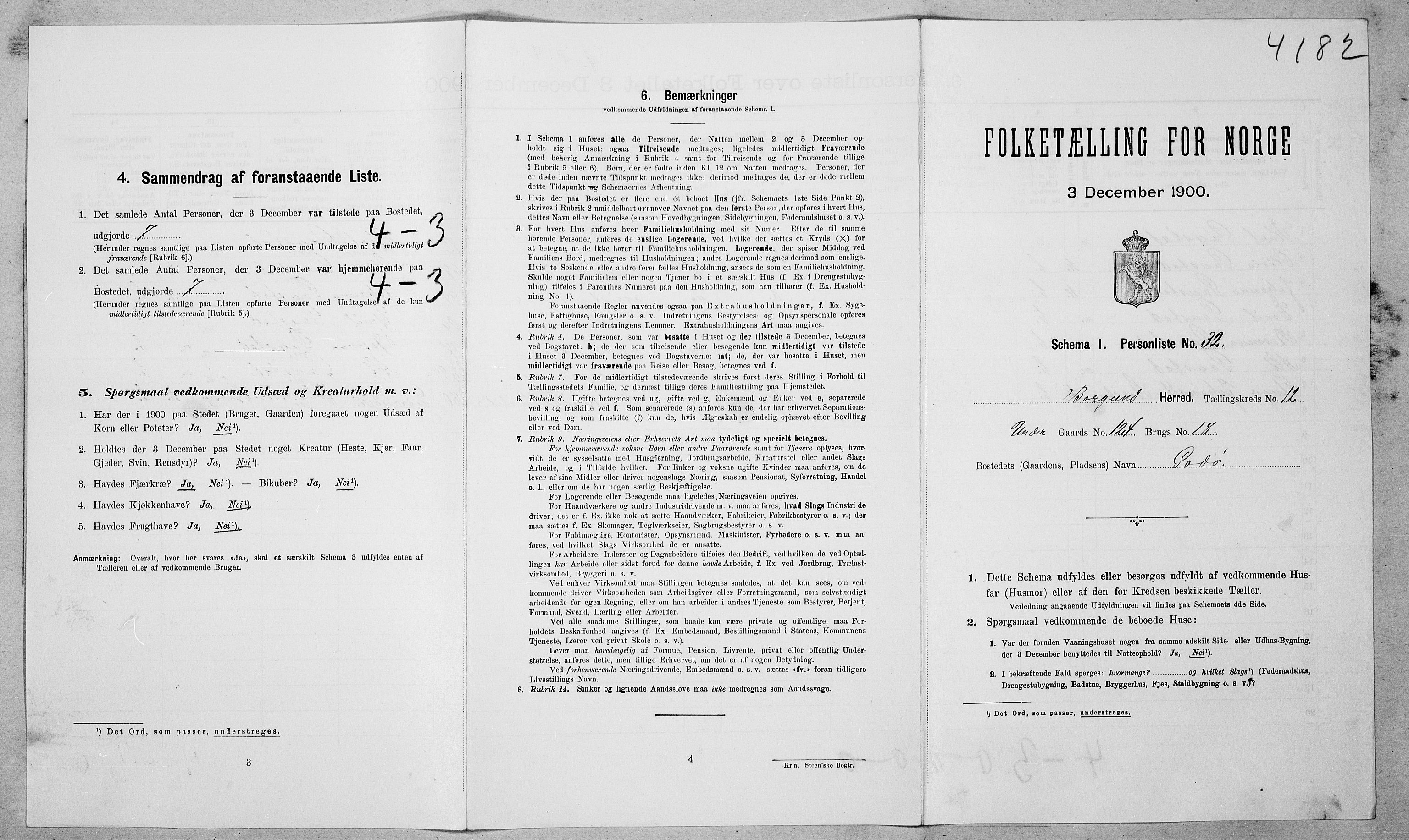 SAT, Folketelling 1900 for 1531 Borgund herred, 1900, s. 1336