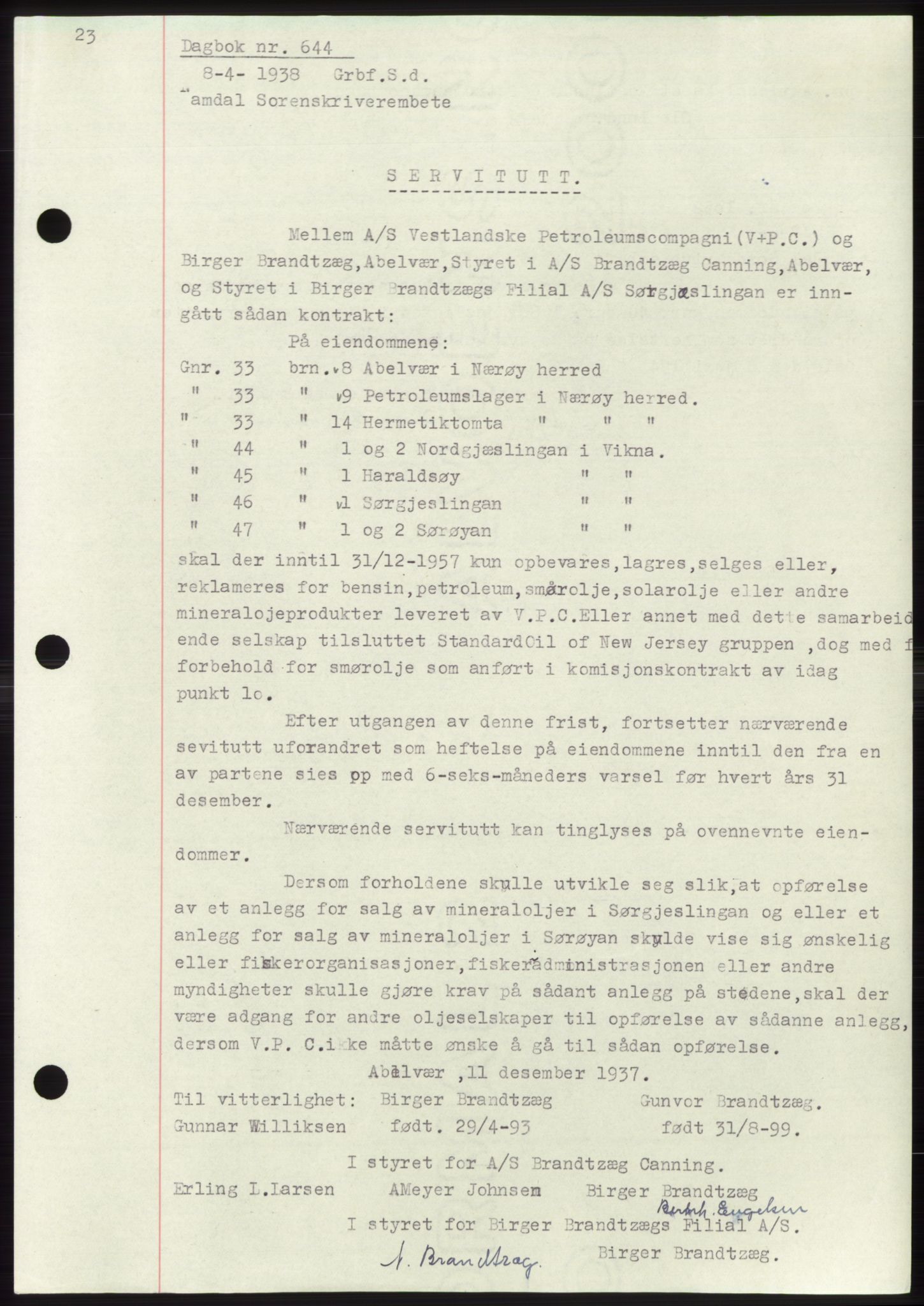 Namdal sorenskriveri, SAT/A-4133/1/2/2C: Pantebok nr. -, 1937-1939, Tingl.dato: 08.04.1938