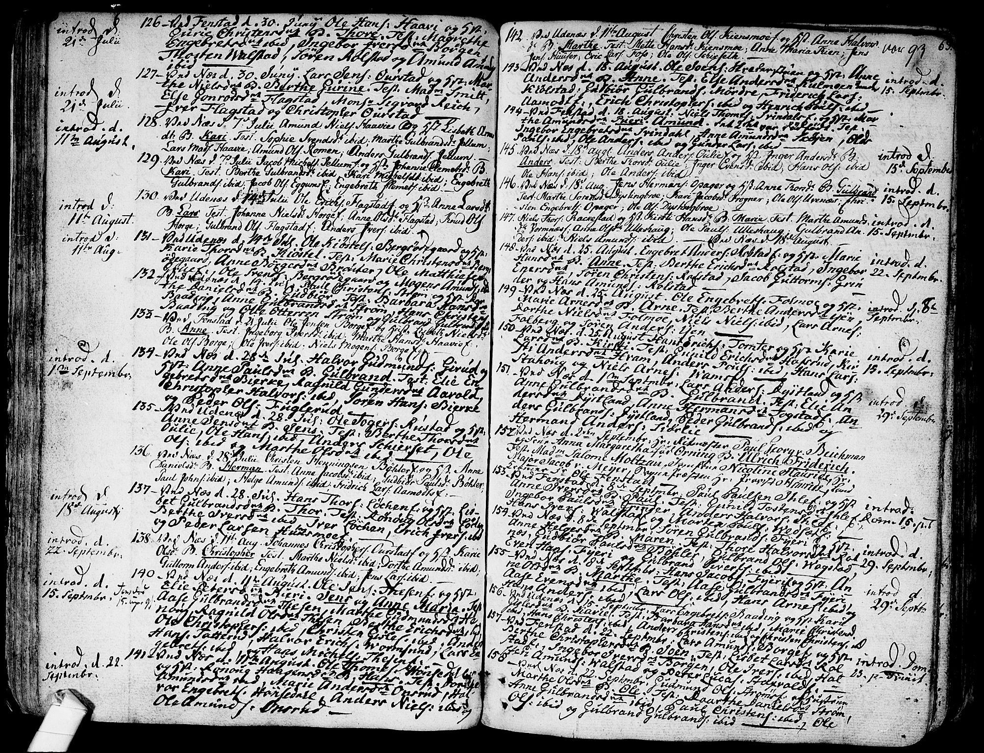 Nes prestekontor Kirkebøker, AV/SAO-A-10410/F/Fa/L0004: Ministerialbok nr. I 4, 1781-1816, s. 63