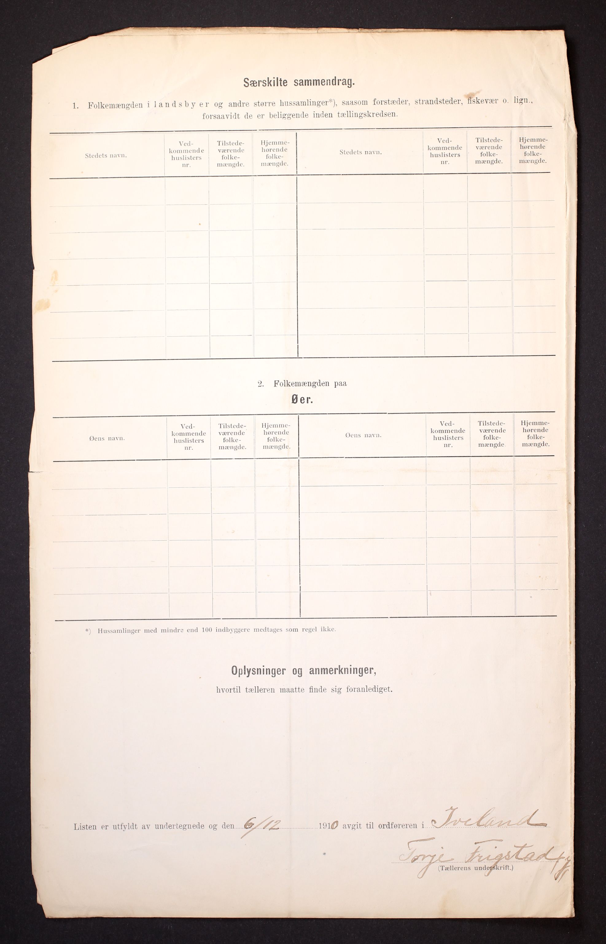 RA, Folketelling 1910 for 0935 Iveland herred, 1910, s. 24