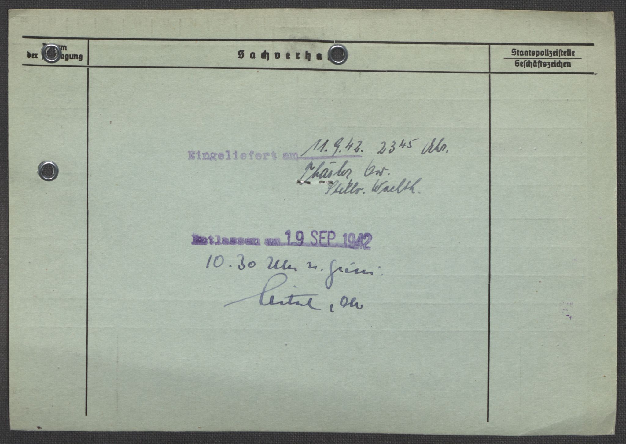 Befehlshaber der Sicherheitspolizei und des SD, AV/RA-RAFA-5969/E/Ea/Eaa/L0007: Register over norske fanger i Møllergata 19: Lundb-N, 1940-1945, s. 939