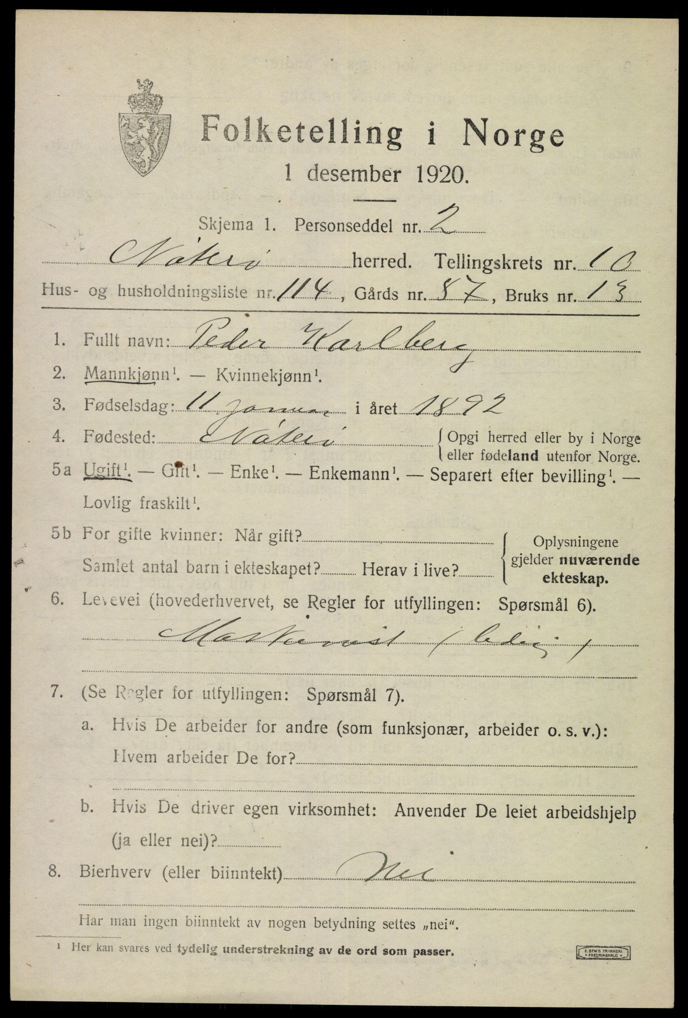 SAKO, Folketelling 1920 for 0722 Nøtterøy herred, 1920, s. 13517