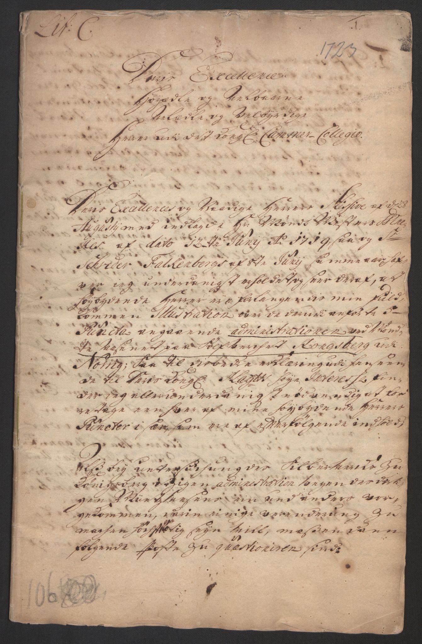 Rentekammeret inntil 1814, Realistisk ordnet avdeling, AV/RA-EA-4070/Oa/L0014: [Y17]: Forskjellige dokumenter om Kongsbergs mynt, 1723-1765, s. 4