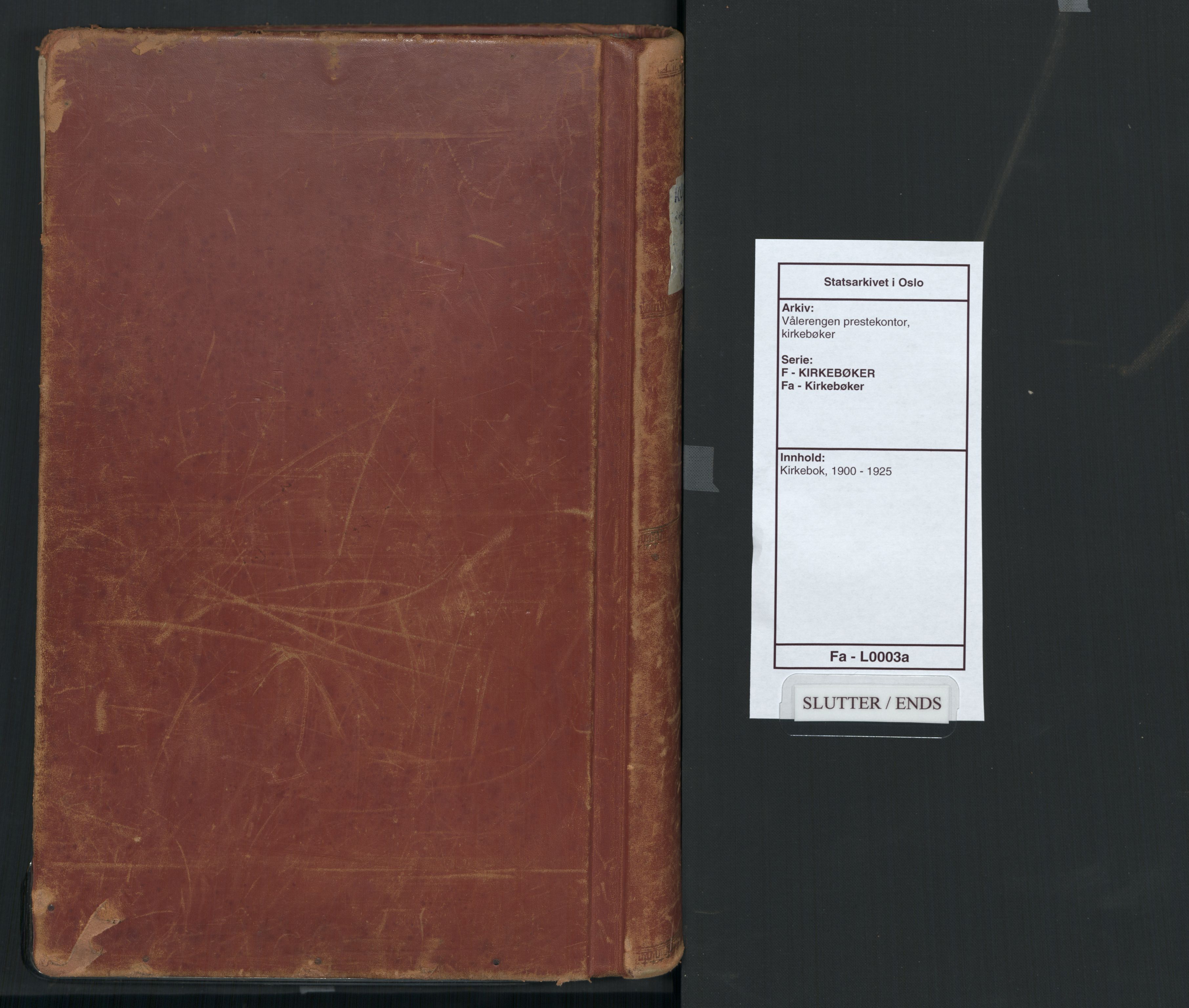 Vålerengen prestekontor Kirkebøker, SAO/A-10878: Ministerialbok nr. 3a, 1900-1925