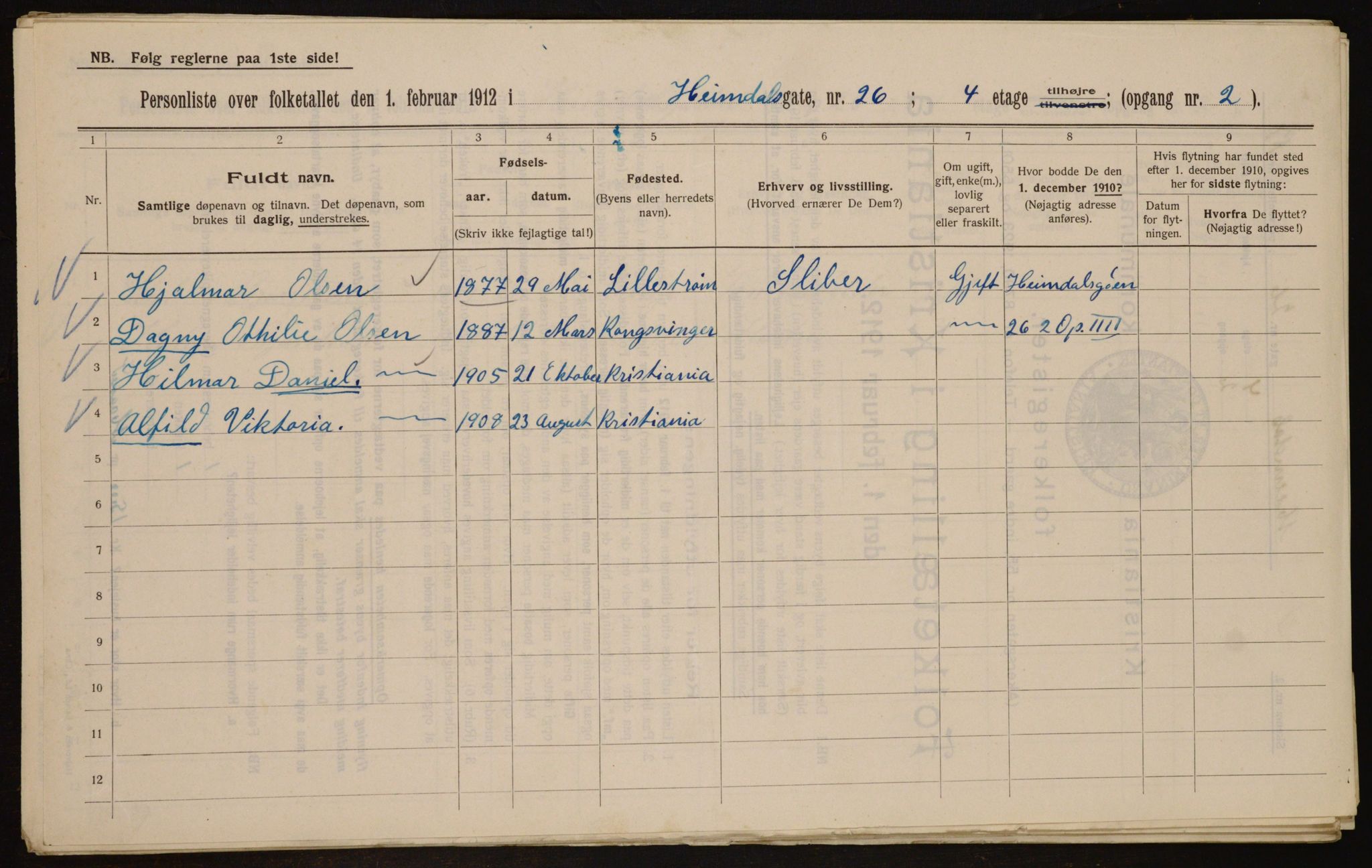 OBA, Kommunal folketelling 1.2.1912 for Kristiania, 1912, s. 37204