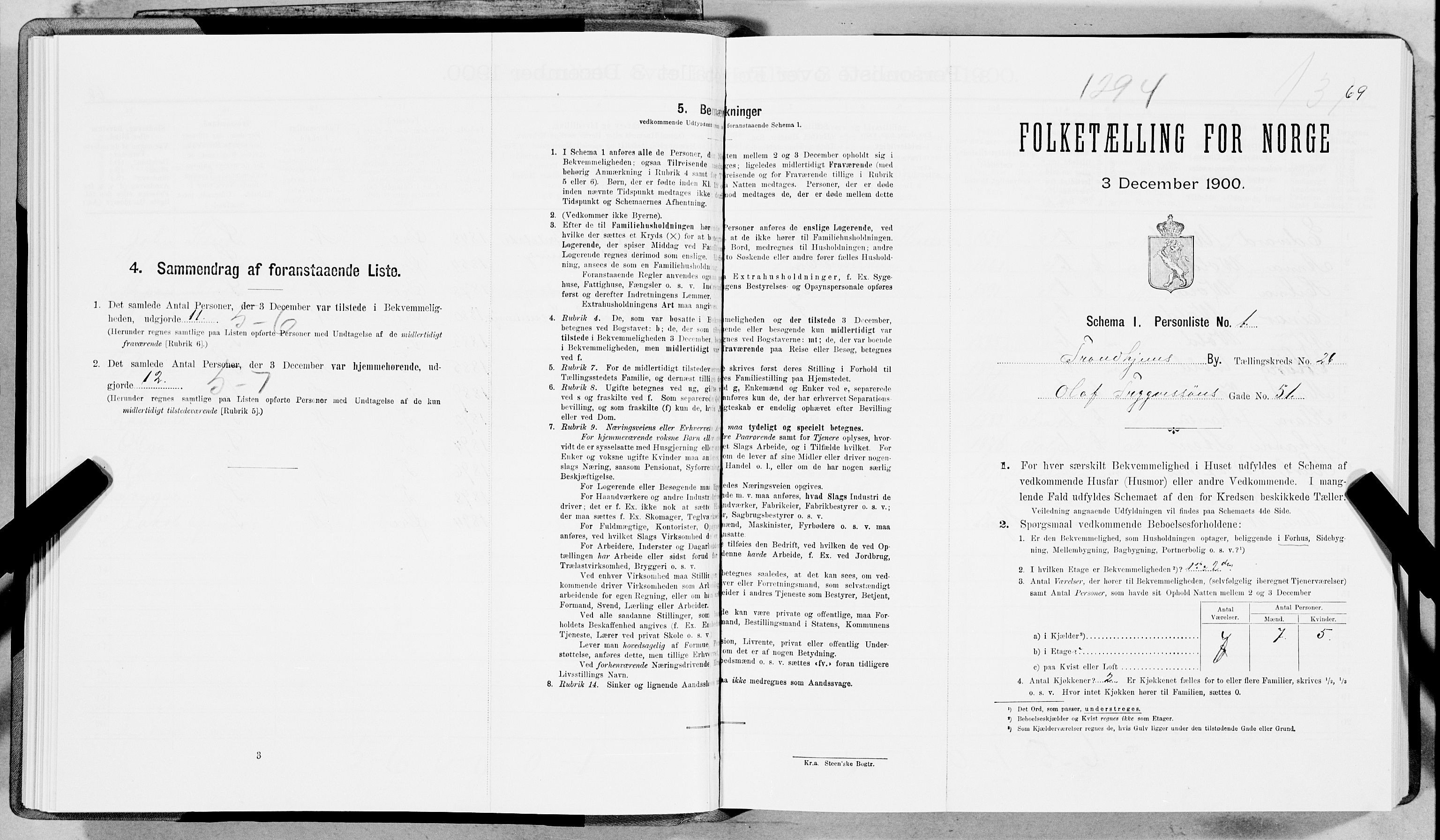 SAT, Folketelling 1900 for 1601 Trondheim kjøpstad, 1900, s. 4077