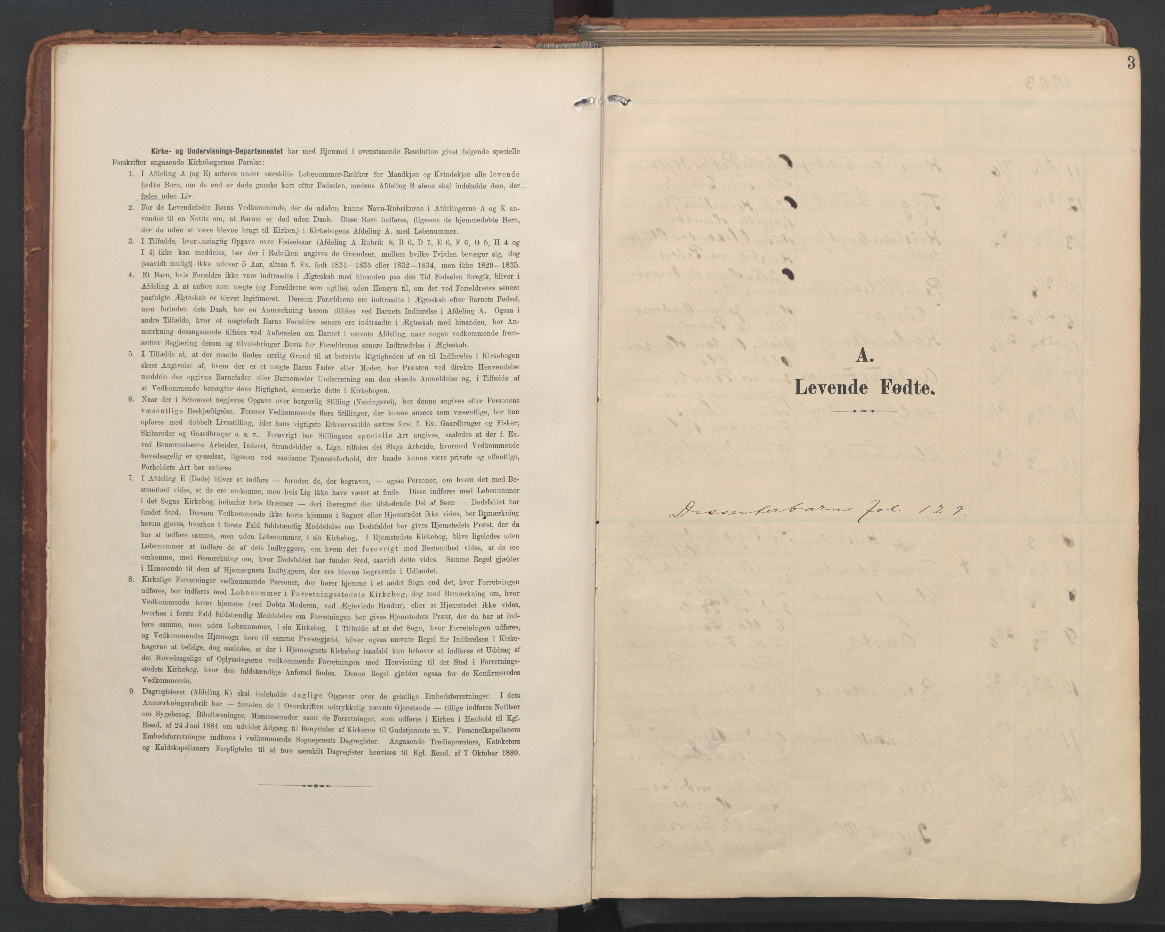 Ministerialprotokoller, klokkerbøker og fødselsregistre - Nordland, AV/SAT-A-1459/816/L0250: Ministerialbok nr. 816A16, 1903-1923, s. 3