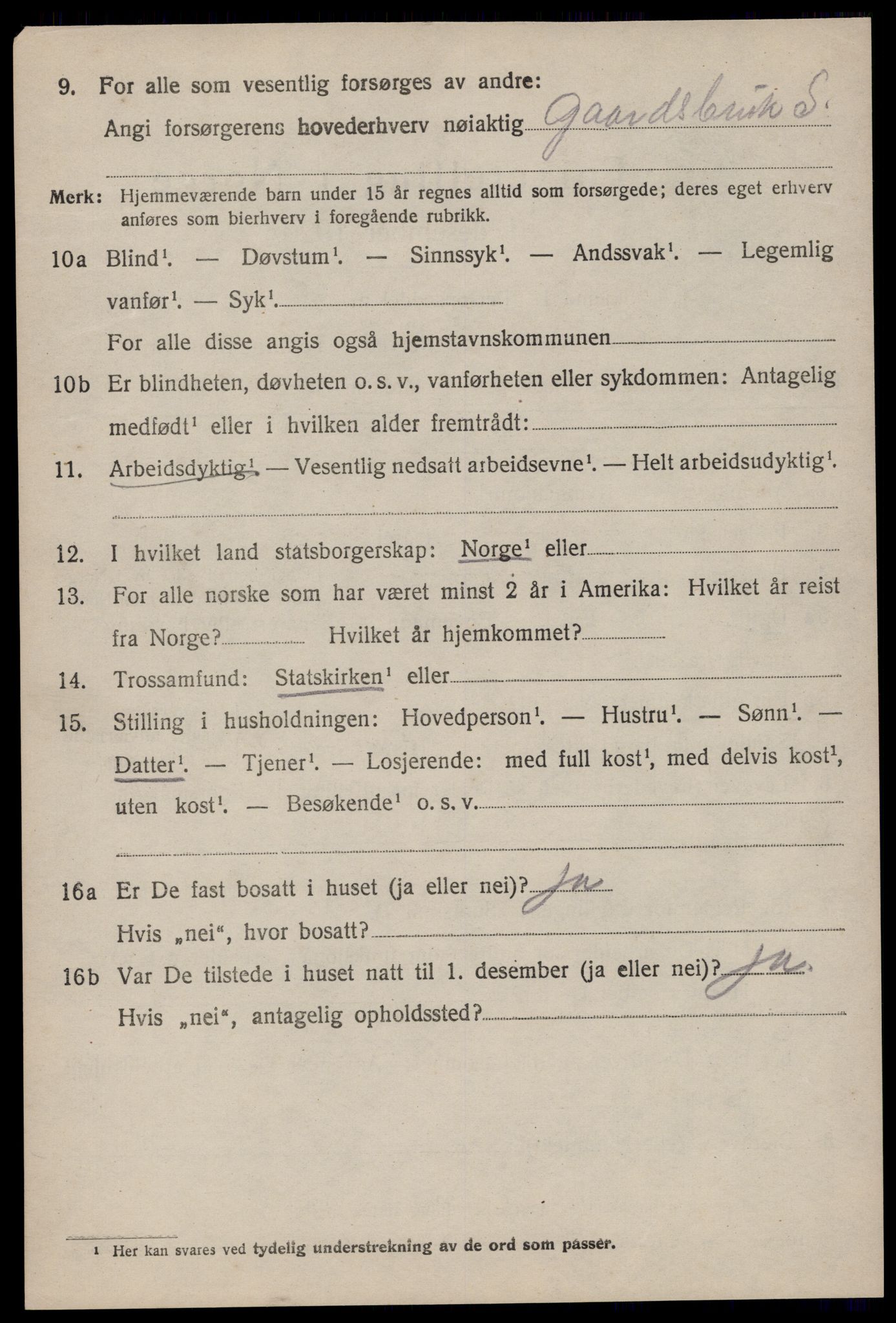 SAST, Folketelling 1920 for 1126 Hetland herred, 1920, s. 3652