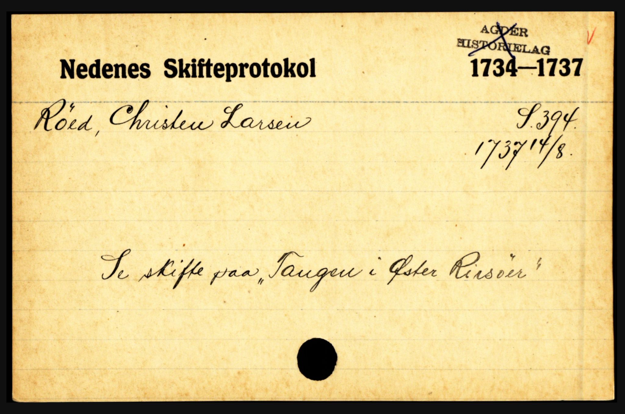 Nedenes sorenskriveri før 1824, AV/SAK-1221-0007/H, s. 24885