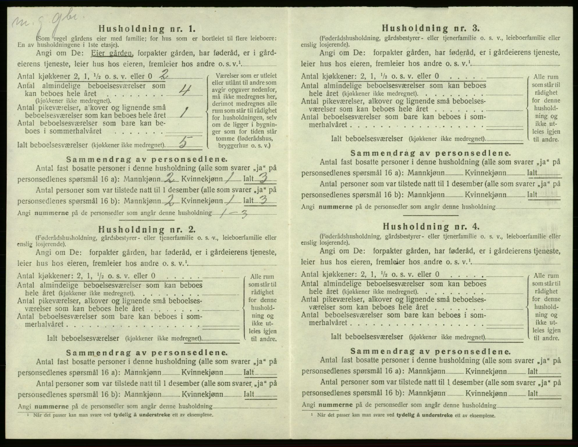 SAB, Folketelling 1920 for 1218 Moster herred, 1920, s. 31