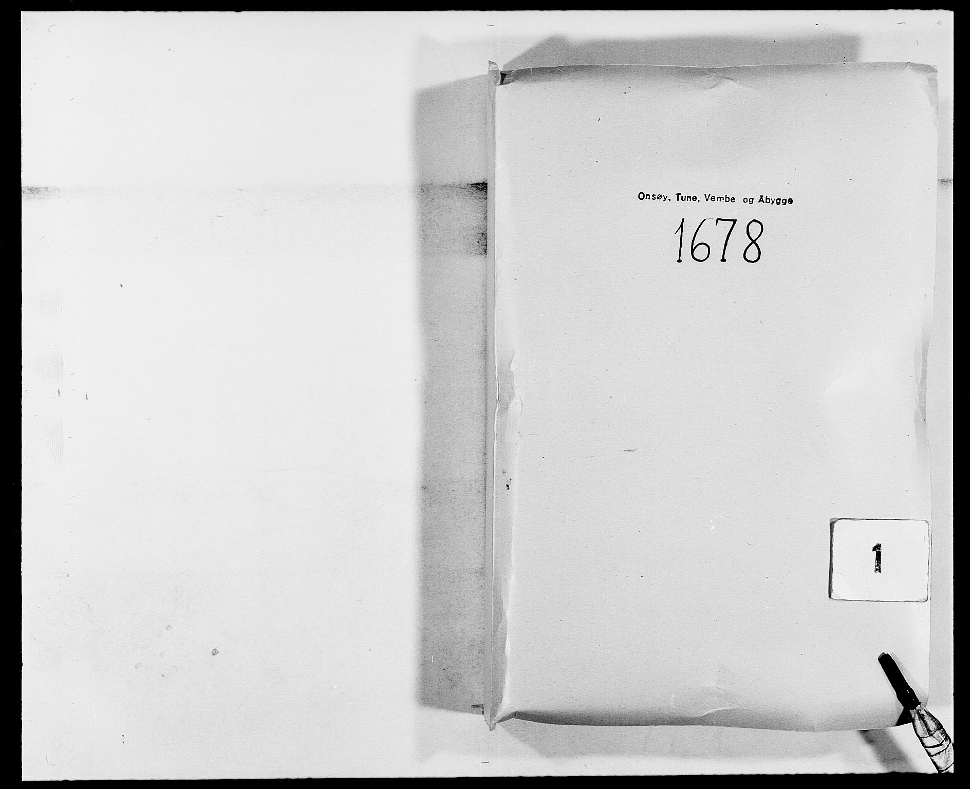 Rentekammeret inntil 1814, Reviderte regnskaper, Fogderegnskap, AV/RA-EA-4092/R03/L0109: Fogderegnskap Onsøy, Tune, Veme og Åbygge fogderi, 1678, s. 1