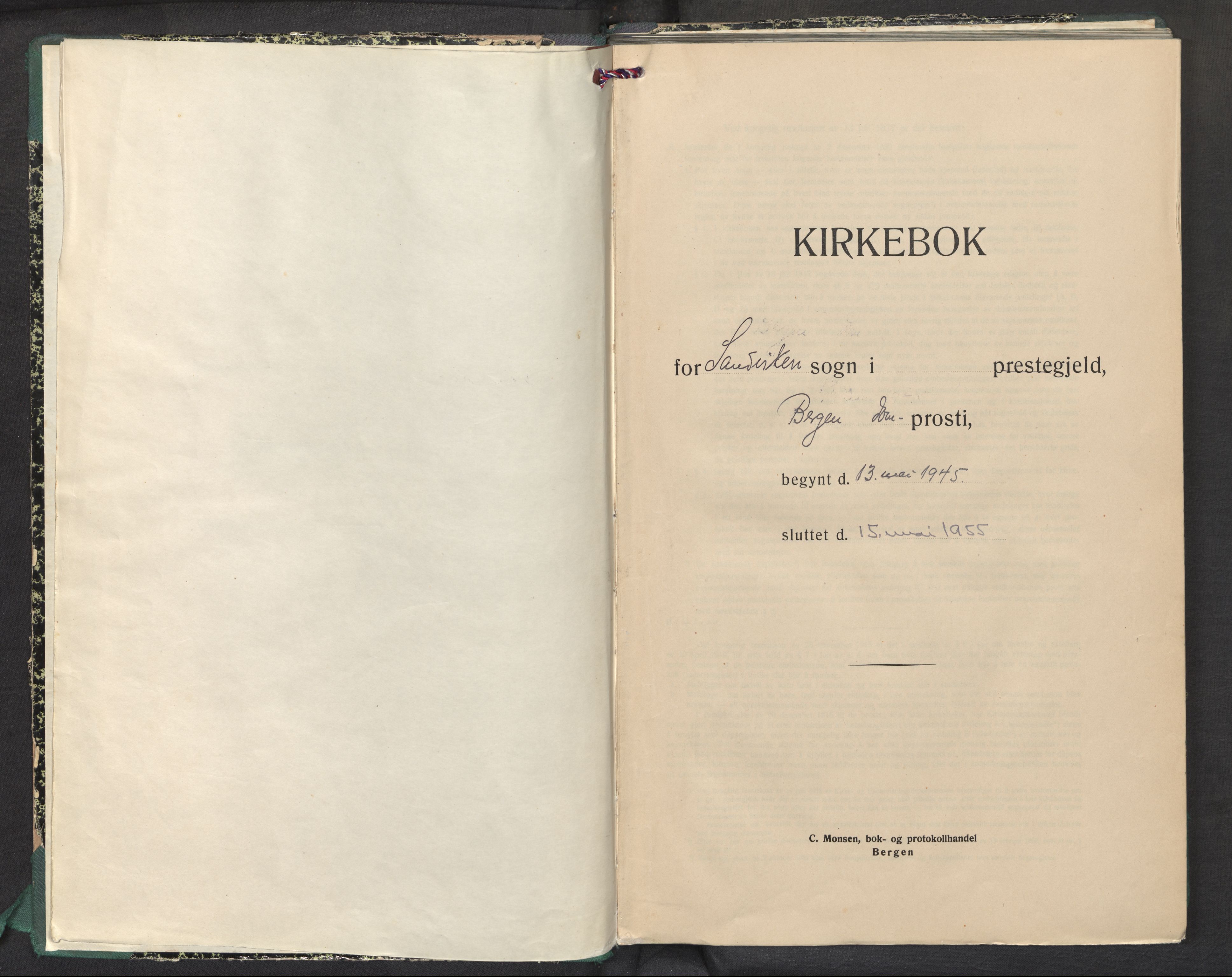 Sandviken Sokneprestembete, SAB/A-77601/H/Ha: Ministerialbok nr. C 5, 1945-1955