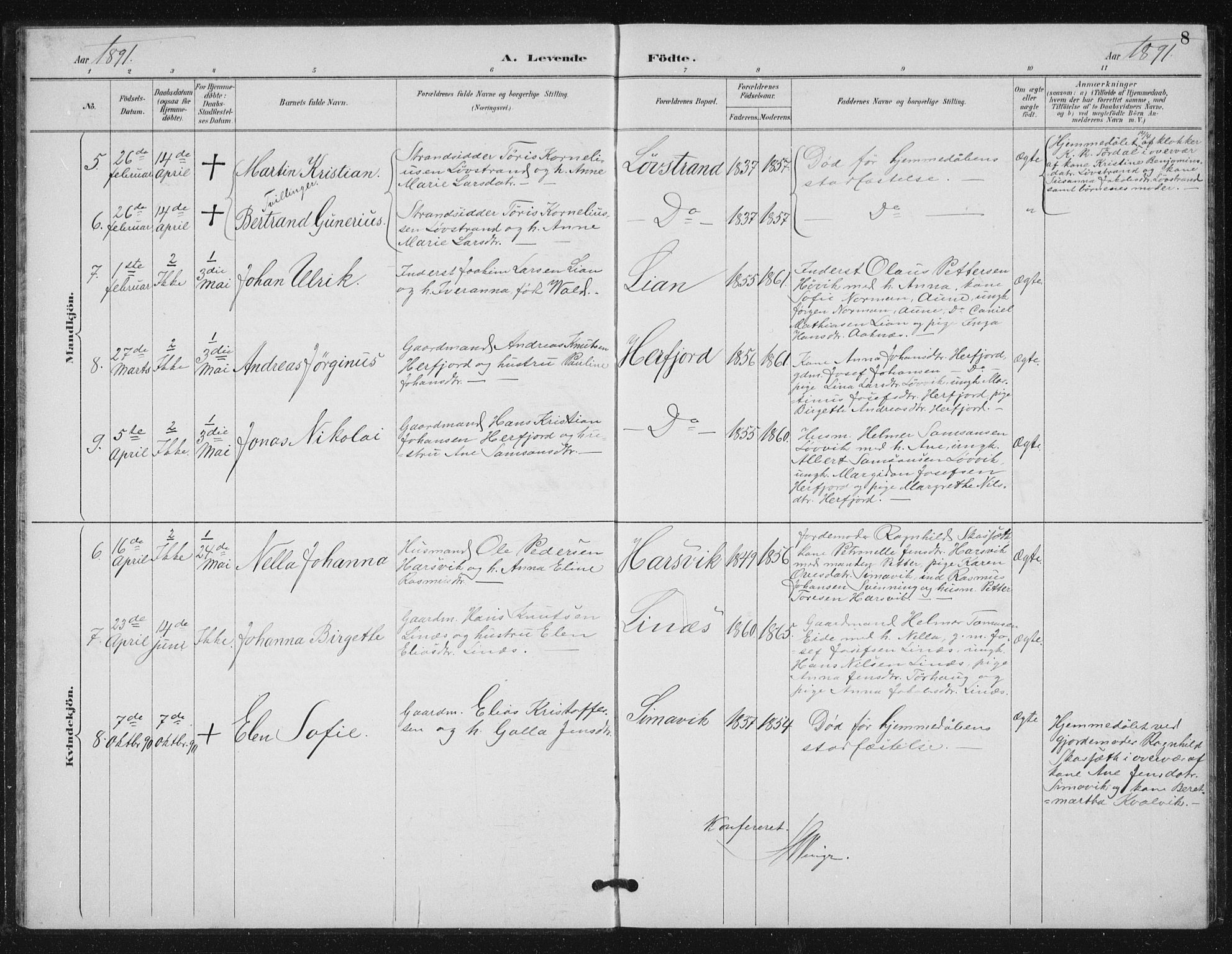 Ministerialprotokoller, klokkerbøker og fødselsregistre - Sør-Trøndelag, AV/SAT-A-1456/656/L0698: Klokkerbok nr. 656C04, 1890-1904, s. 8