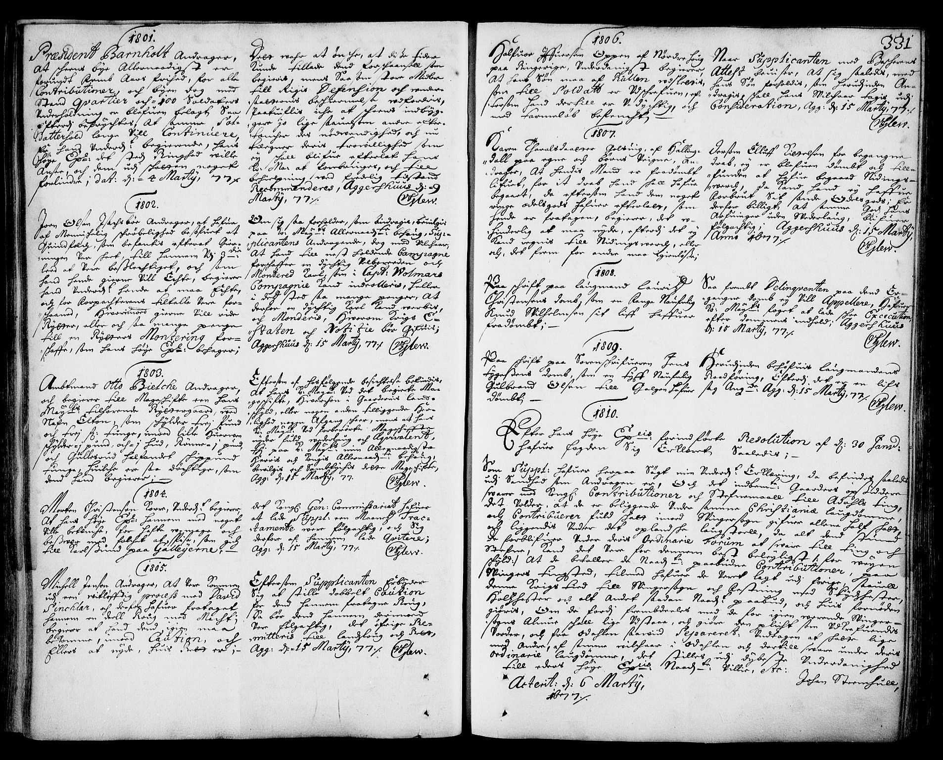 Stattholderembetet 1572-1771, AV/RA-EA-2870/Ad/L0003: Supplikasjons- og resolusjonsprotokoll, 1671-1682, s. 330b-331a