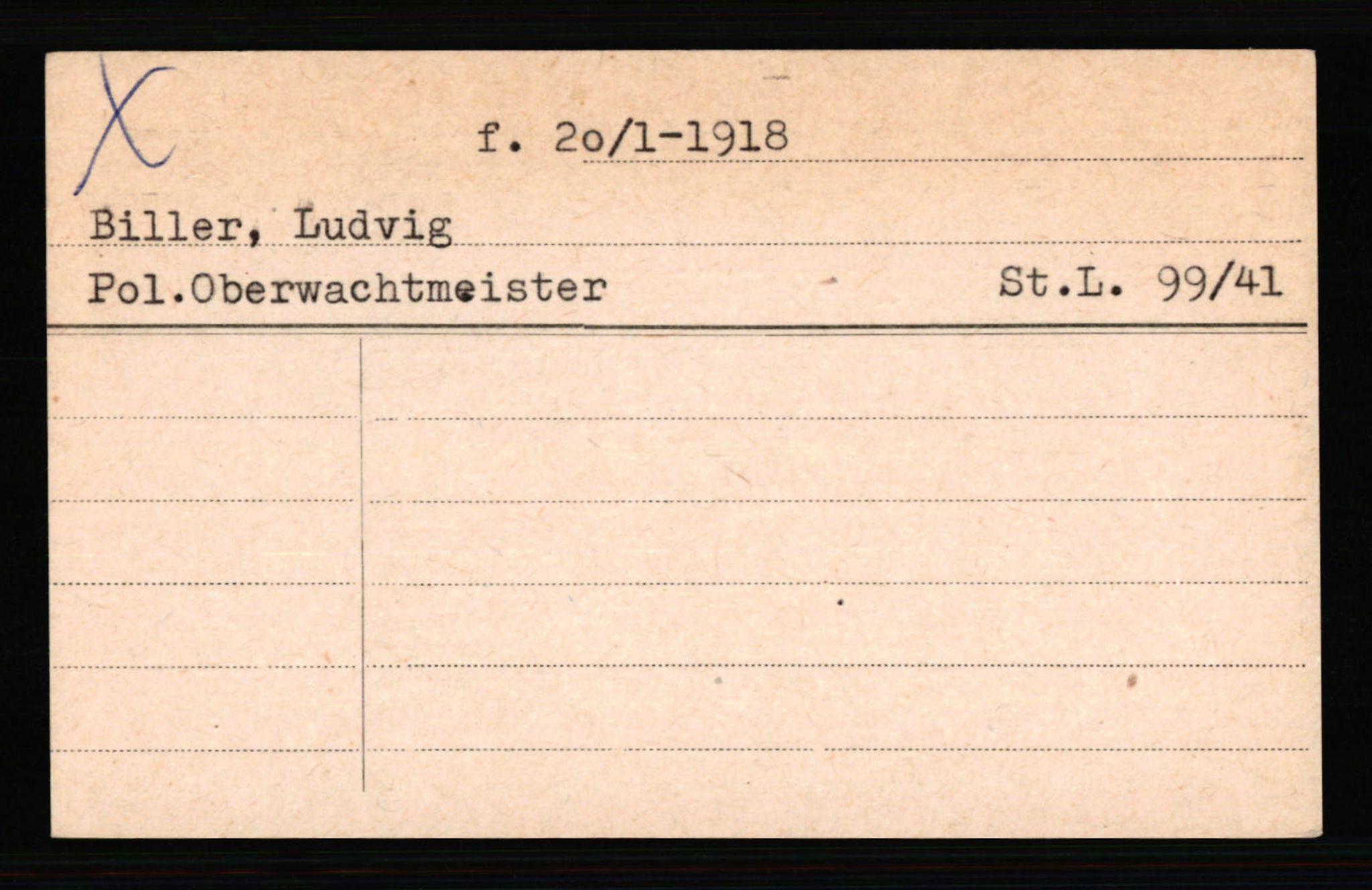 SS- und Polizeigericht Nord (IX), AV/RA-RAFA-3182/0001/C/Ca/L0001: kartotekkort for personer alfabetisk på etternavn: A-C, 1940-1945, s. 480