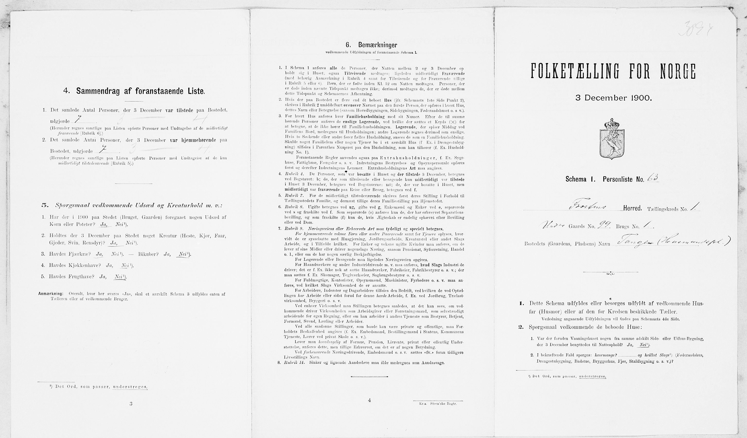 SAT, Folketelling 1900 for 1717 Frosta herred, 1900, s. 188