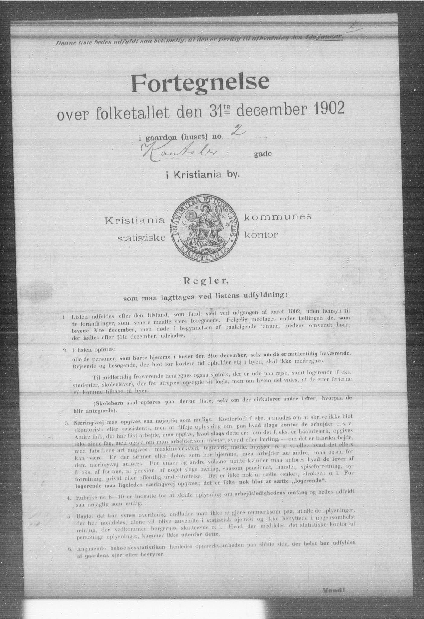 OBA, Kommunal folketelling 31.12.1902 for Kristiania kjøpstad, 1902, s. 9161