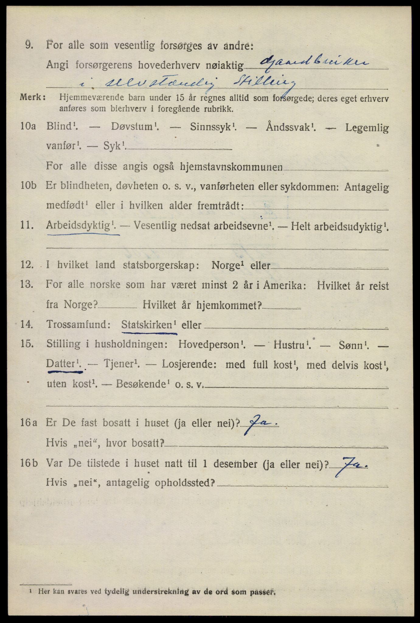 SAKO, Folketelling 1920 for 0725 Tjølling herred, 1920, s. 7516