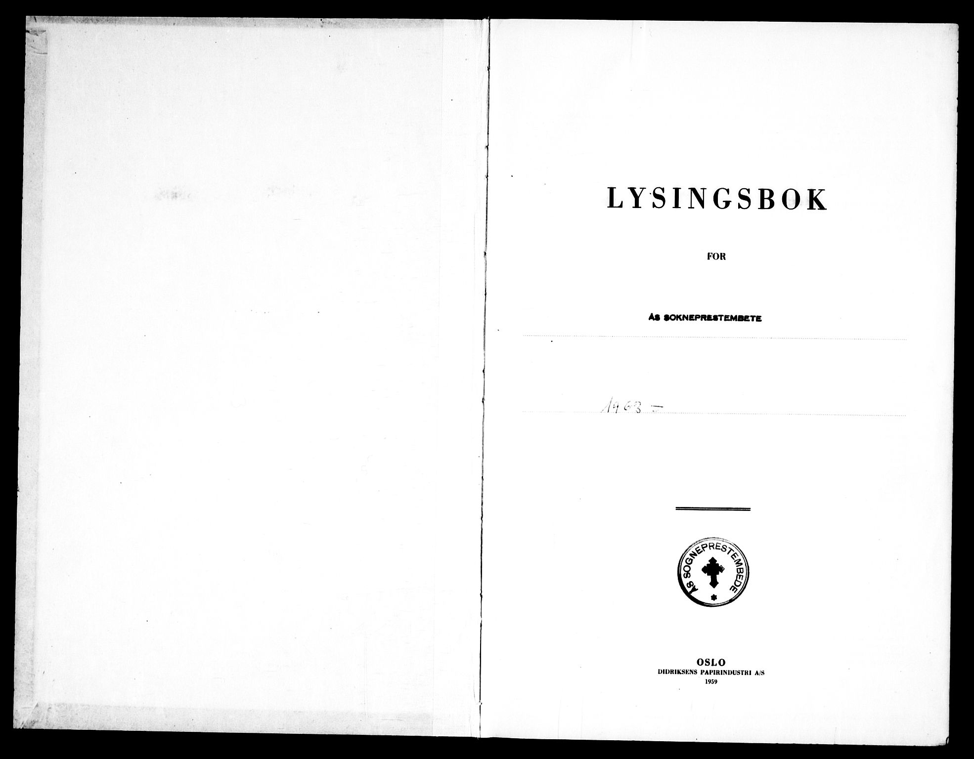 Ås prestekontor Kirkebøker, SAO/A-10894/H/Ha/L0004: Lysningsprotokoll nr. 4, 1963-1970