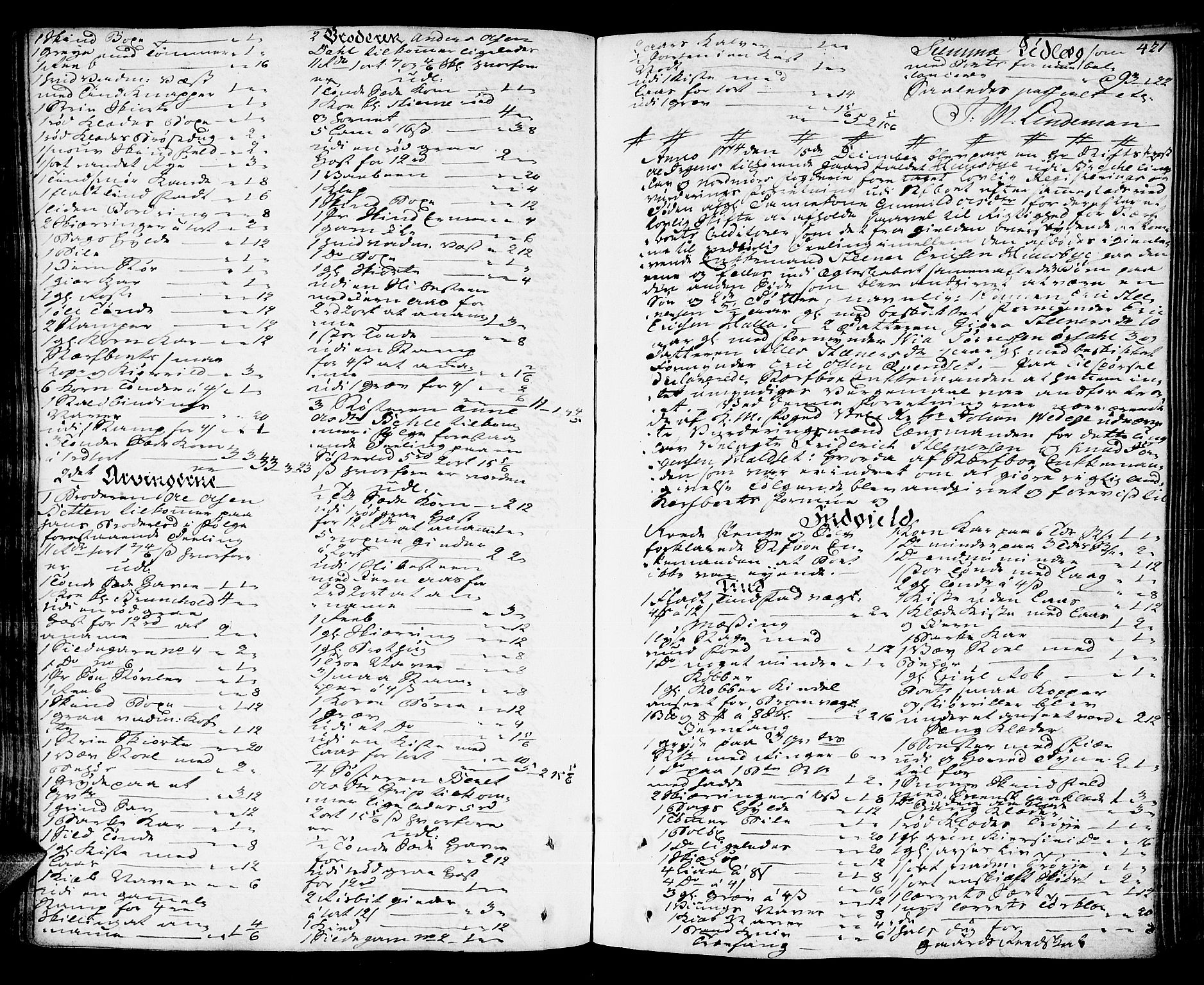 Nordmøre sorenskriveri, AV/SAT-A-4132/1/3/3A/L0016: Skifteprotokoll nr. 14, 1772-1776, s. 420b-421a