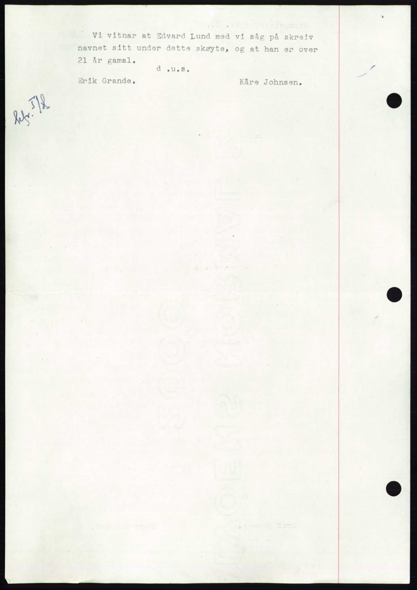 Namdal sorenskriveri, AV/SAT-A-4133/1/2/2C: Pantebok nr. -, 1950-1950, Dagboknr: 1201/1950