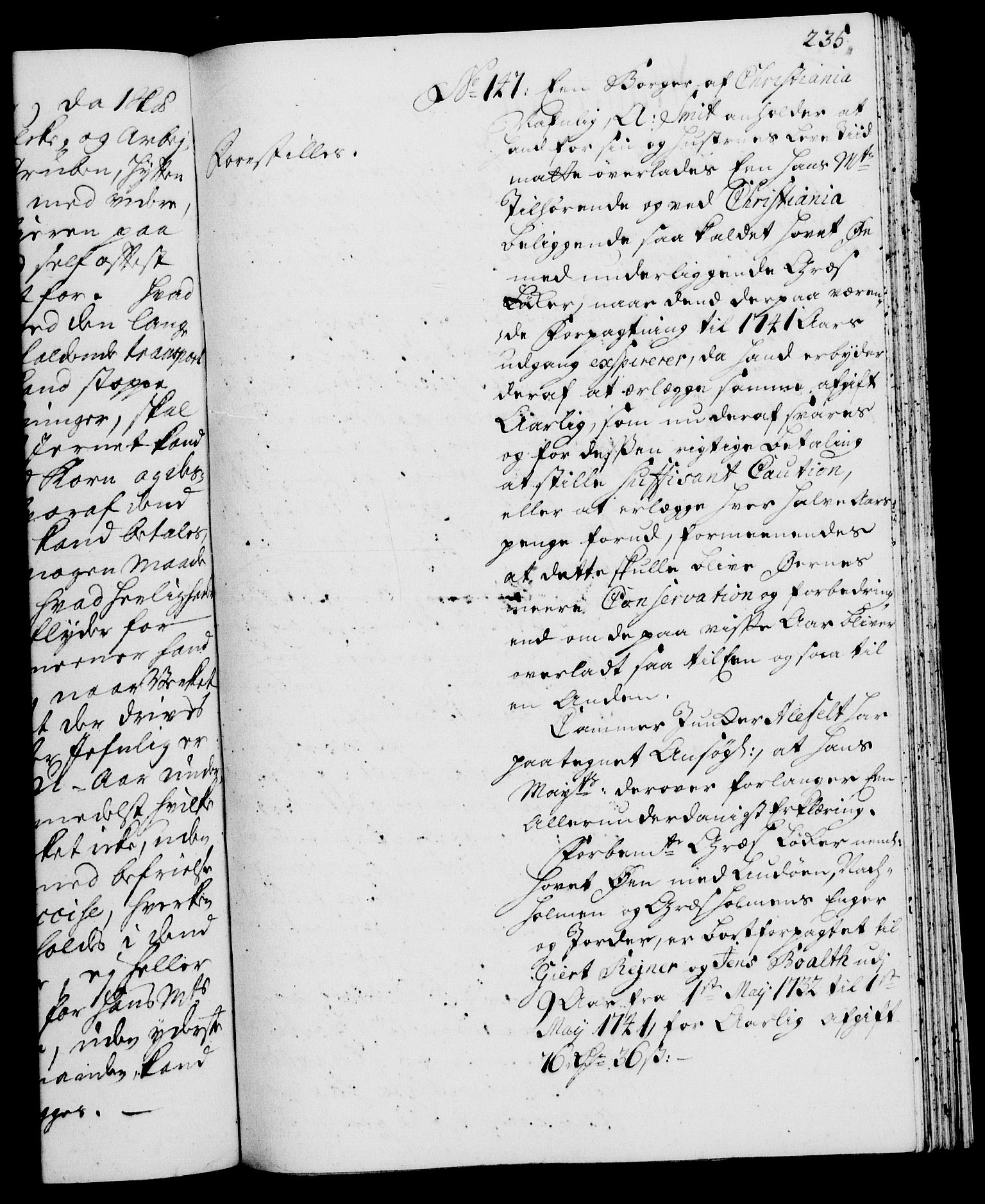 Rentekammeret, Kammerkanselliet, RA/EA-3111/G/Gh/Gha/L0021: Norsk ekstraktmemorialprotokoll (merket RK 53.66), 1739, s. 235