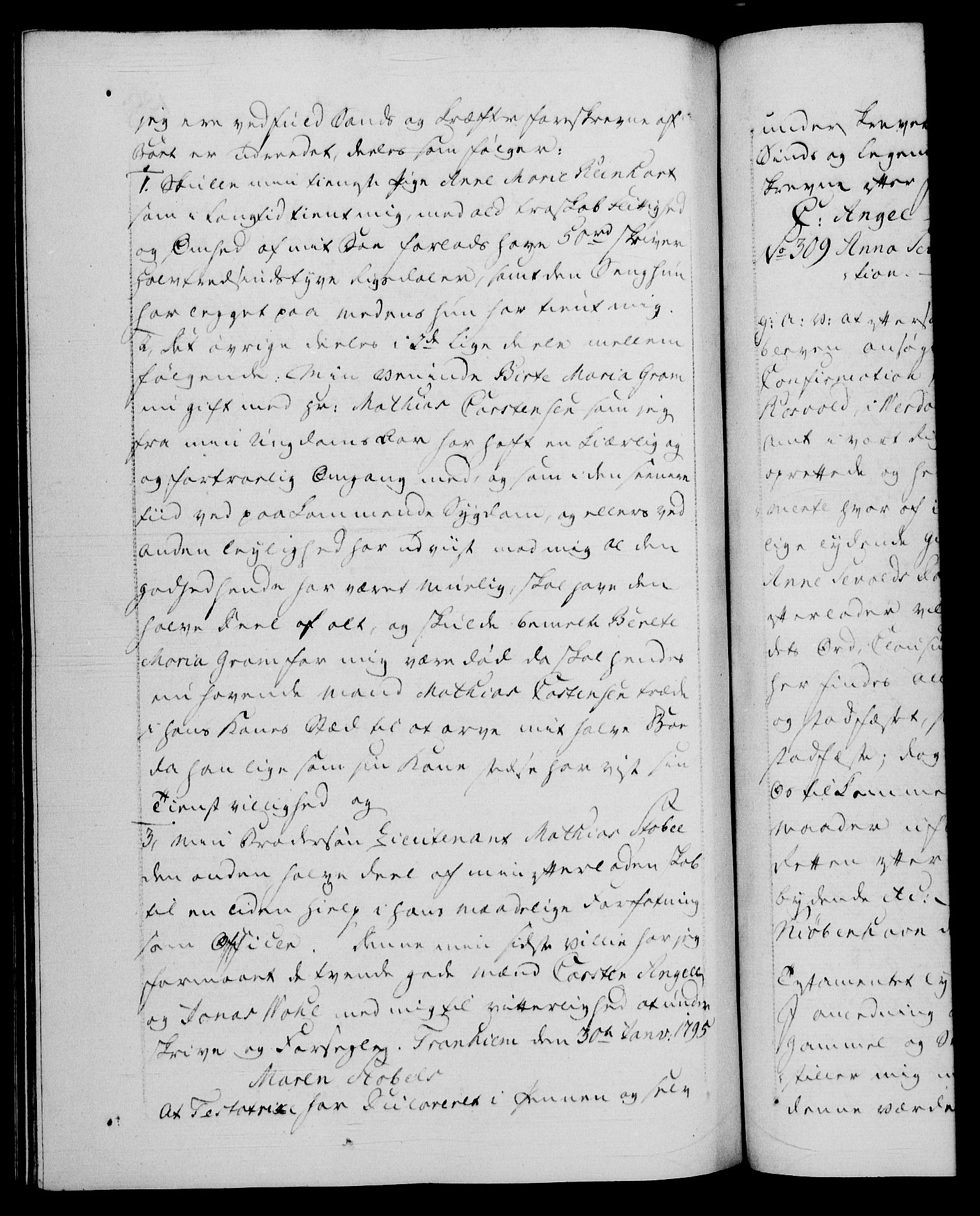 Danske Kanselli 1572-1799, RA/EA-3023/F/Fc/Fca/Fcaa/L0056: Norske registre, 1795-1796, s. 156b