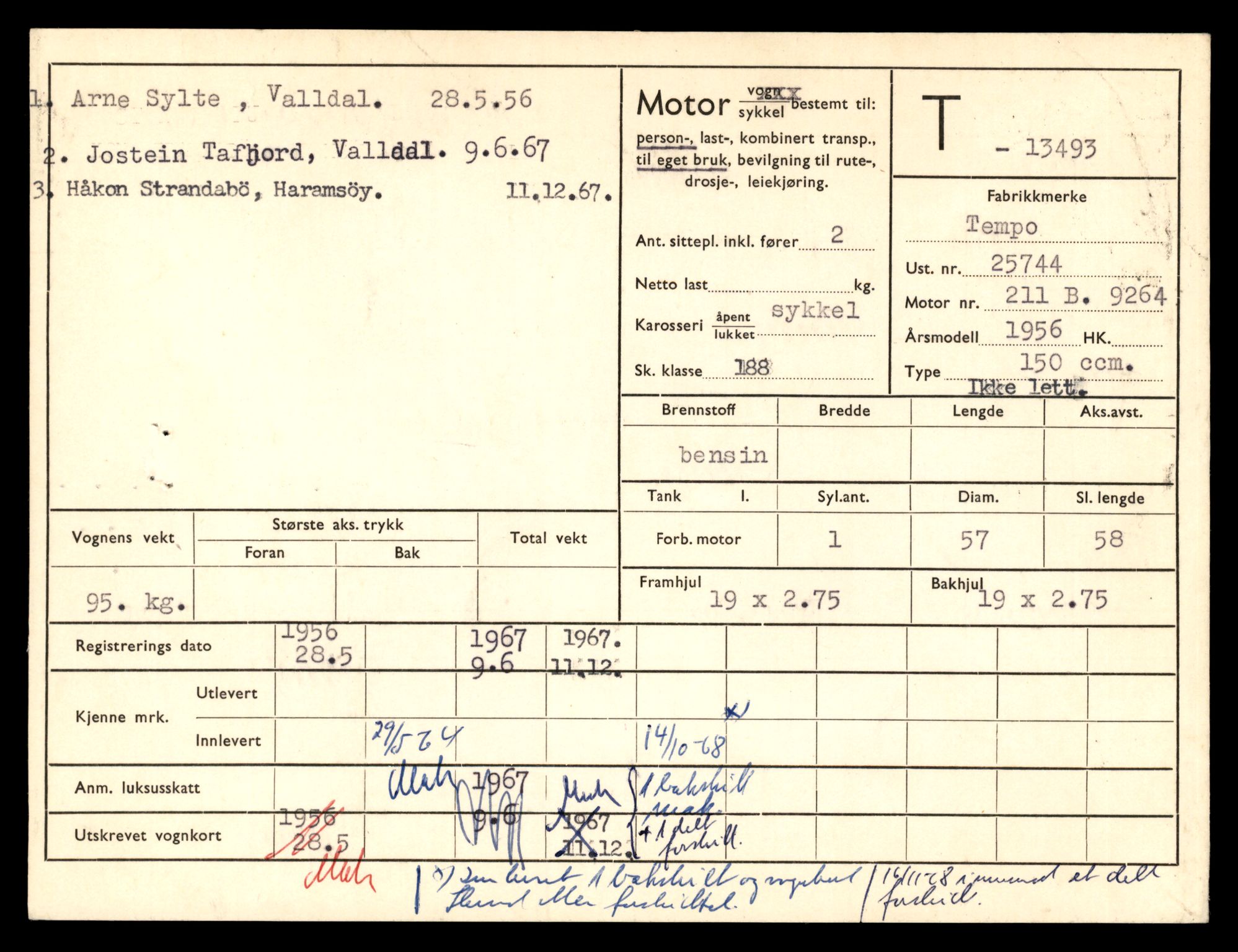 Møre og Romsdal vegkontor - Ålesund trafikkstasjon, AV/SAT-A-4099/F/Fe/L0039: Registreringskort for kjøretøy T 13361 - T 13530, 1927-1998, s. 2331