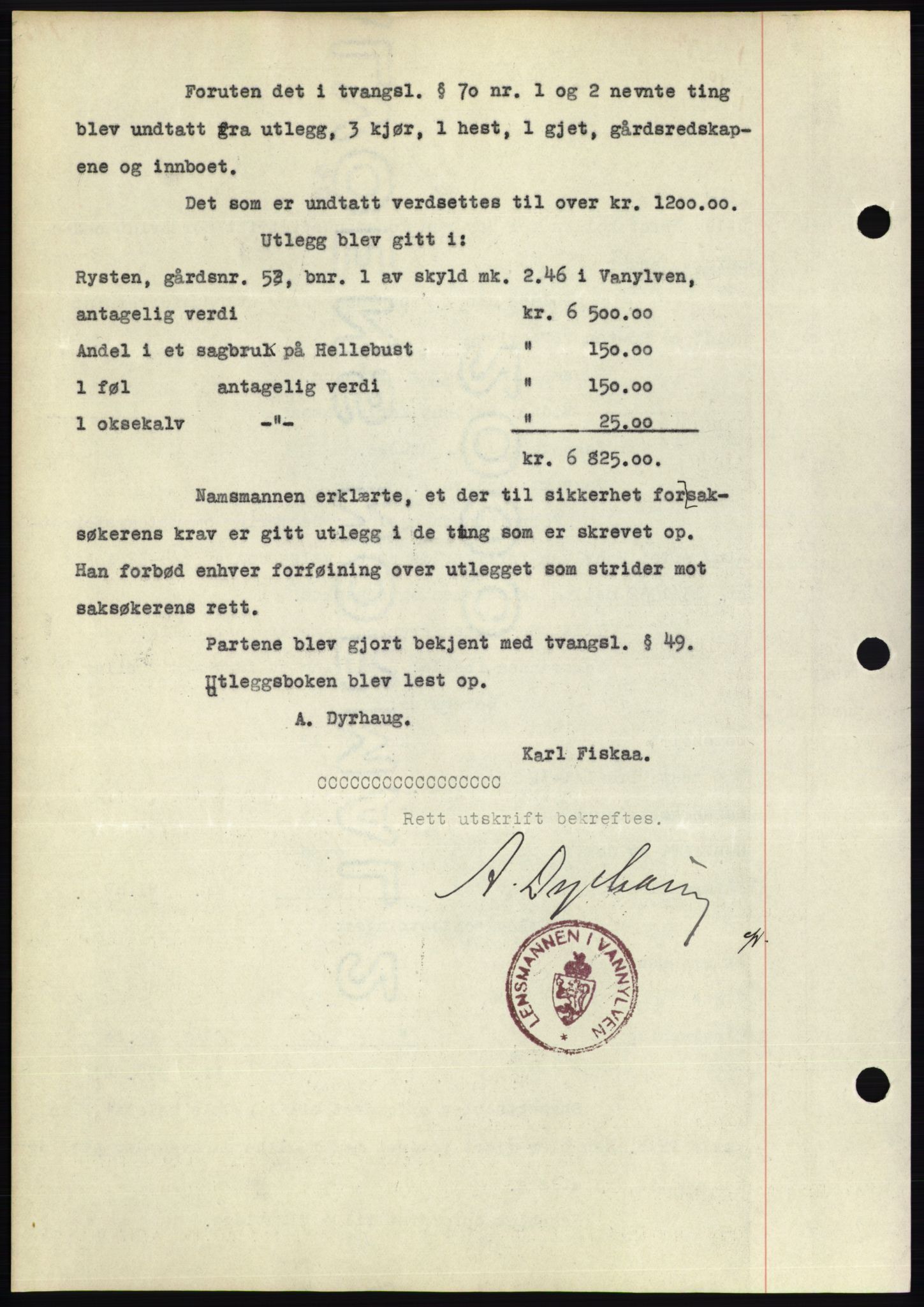 Søre Sunnmøre sorenskriveri, AV/SAT-A-4122/1/2/2C/L0054: Pantebok nr. 48, 1932-1933, Tingl.dato: 01.10.1932