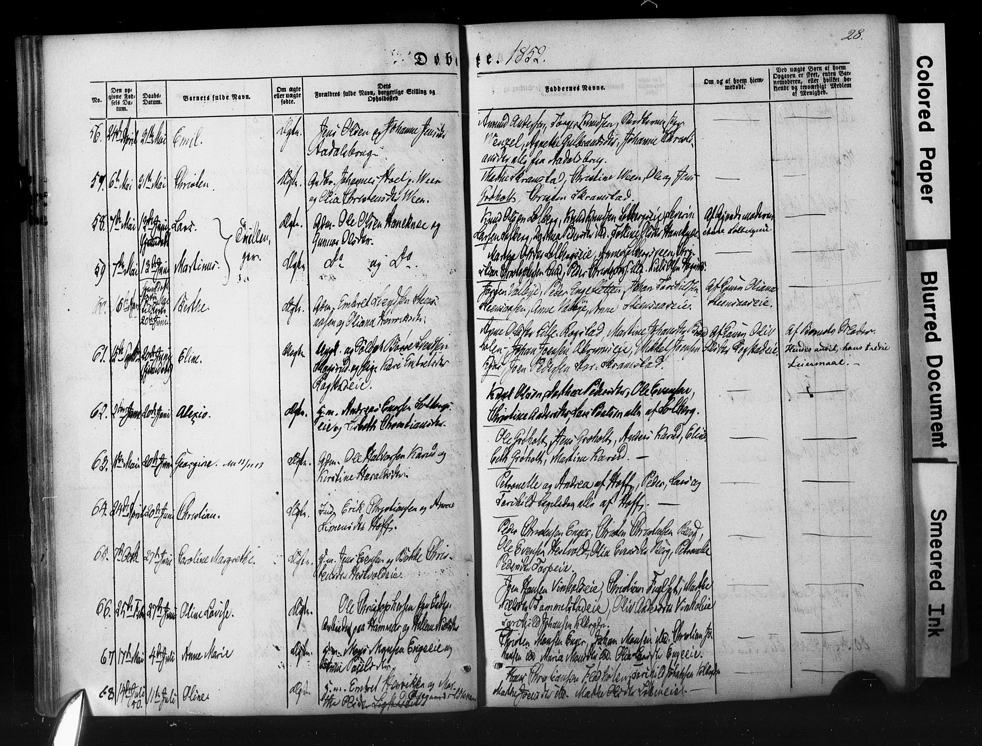 Løten prestekontor, AV/SAH-PREST-022/K/Ka/L0007: Ministerialbok nr. 7, 1850-1859, s. 28