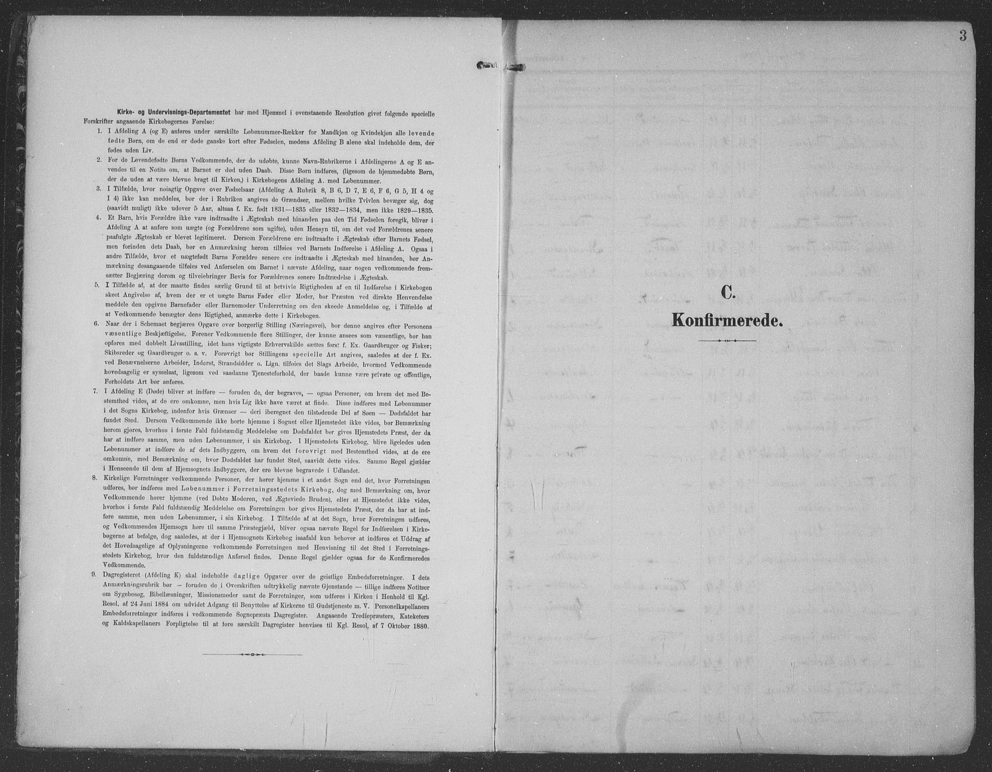 Haugesund sokneprestkontor, AV/SAST-A -101863/H/Ha/Haa/L0007: Ministerialbok nr. A 7, 1904-1916, s. 3