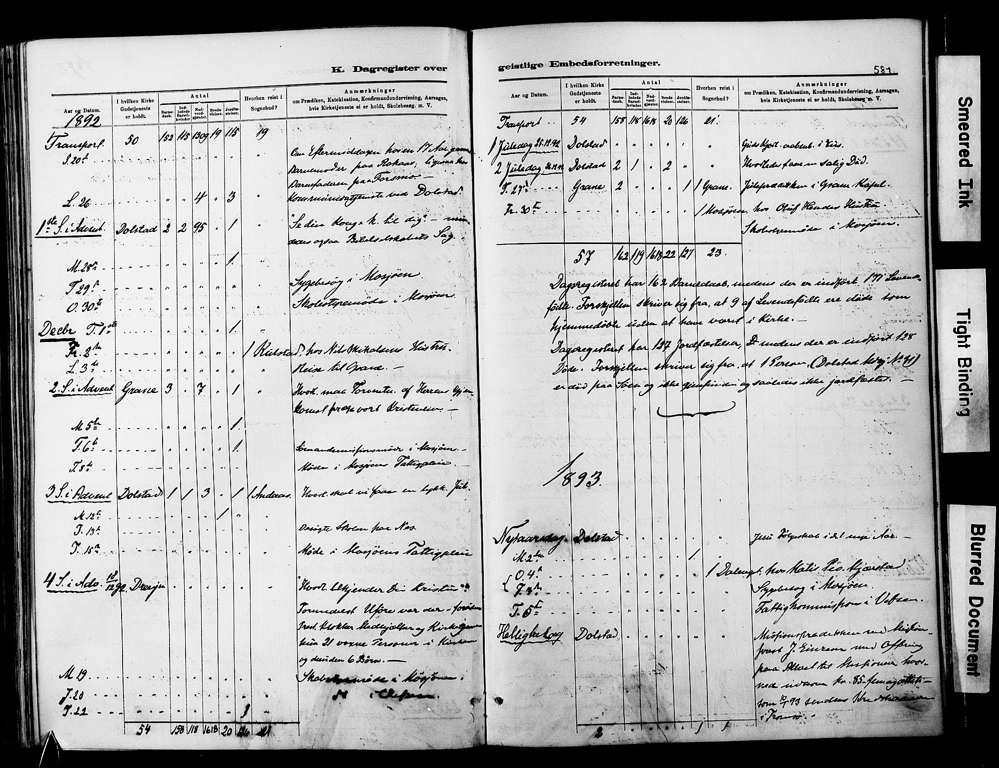 Ministerialprotokoller, klokkerbøker og fødselsregistre - Nordland, SAT/A-1459/820/L0295: Ministerialbok nr. 820A16, 1880-1896, s. 581