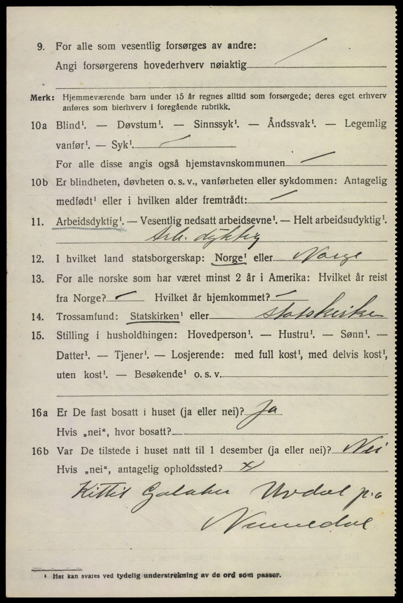 SAKO, Folketelling 1920 for 0634 Uvdal herred, 1920, s. 3424