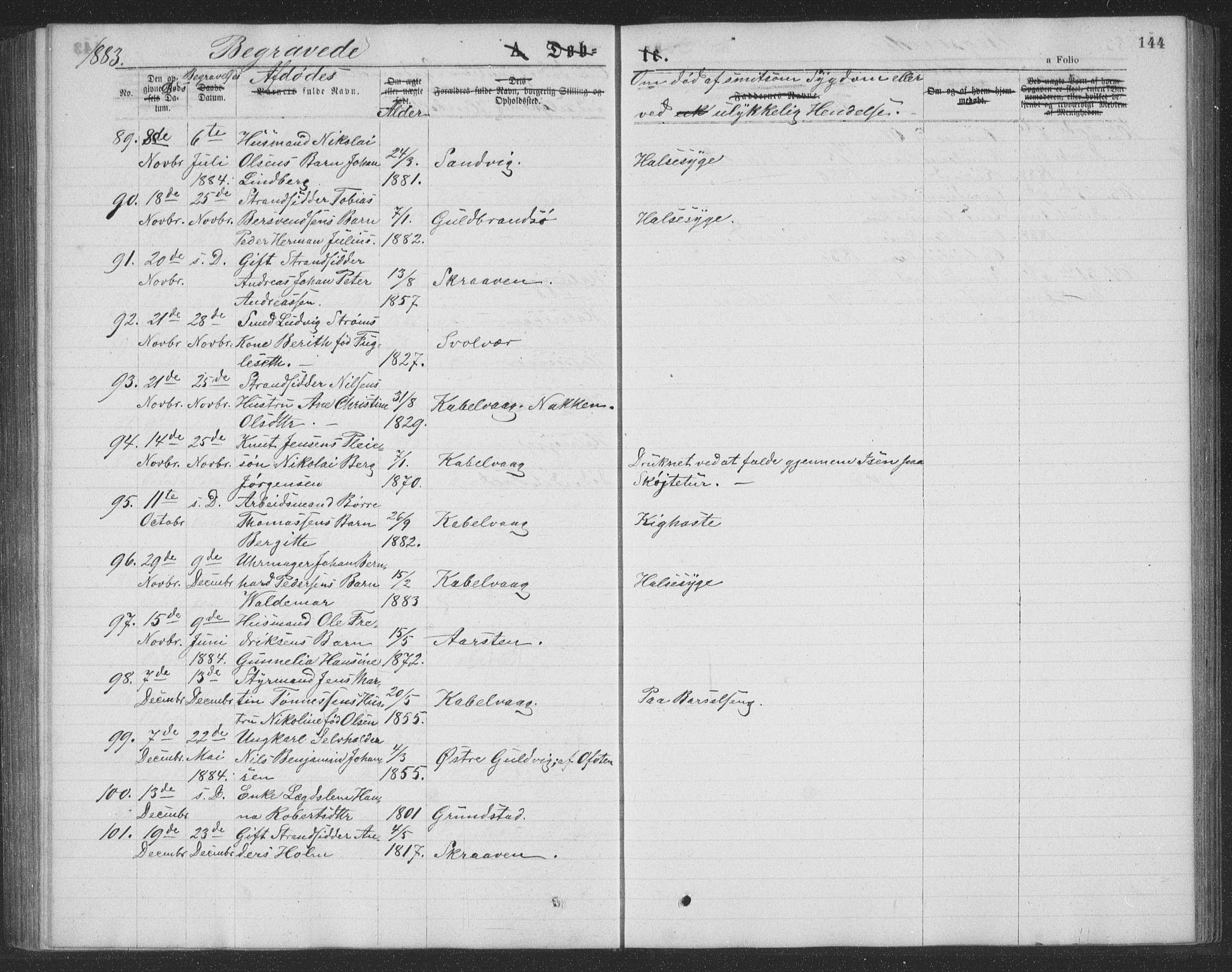 Ministerialprotokoller, klokkerbøker og fødselsregistre - Nordland, SAT/A-1459/874/L1075: Klokkerbok nr. 874C04, 1876-1883, s. 144