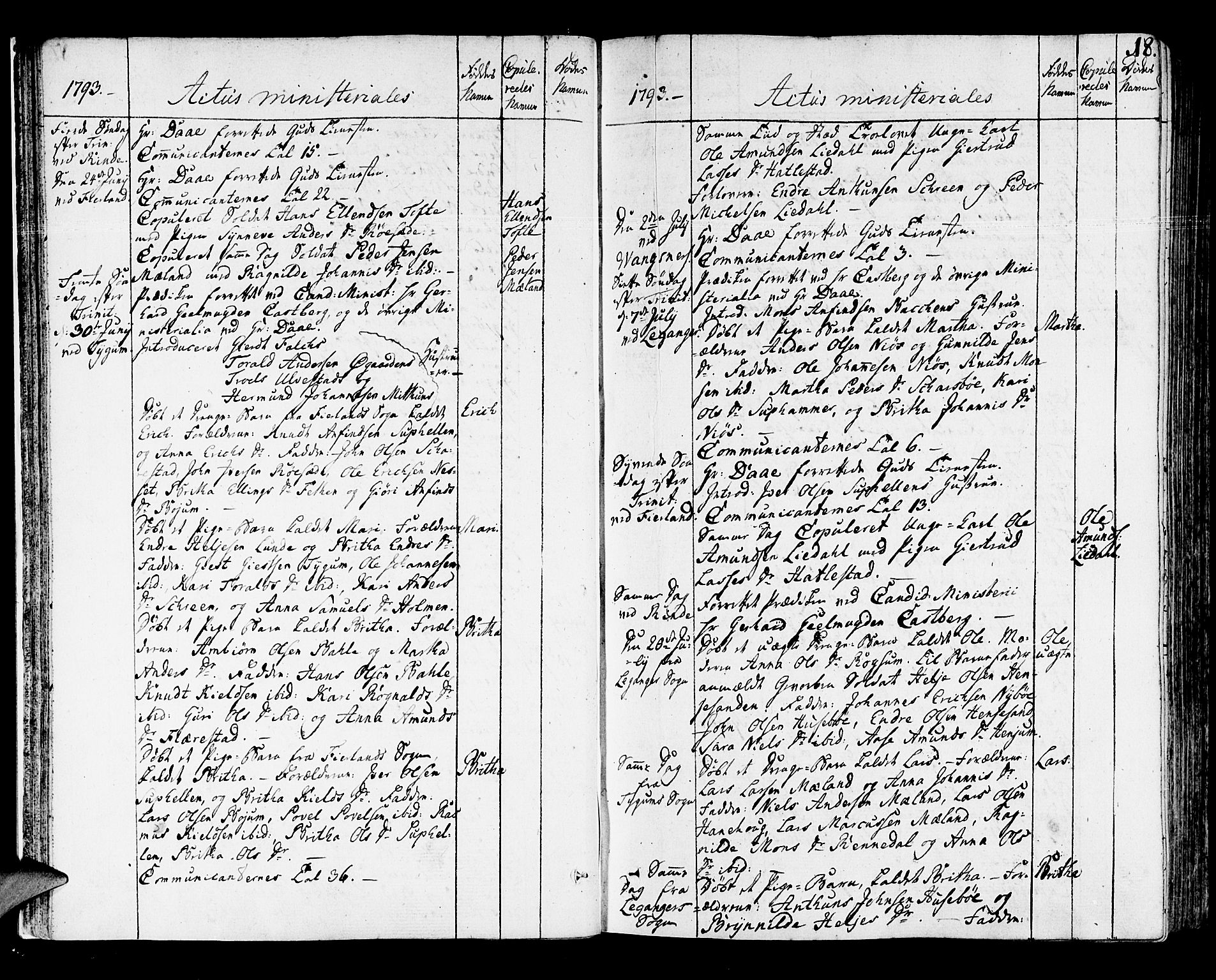 Leikanger sokneprestembete, SAB/A-81001: Ministerialbok nr. A 5, 1792-1809, s. 18