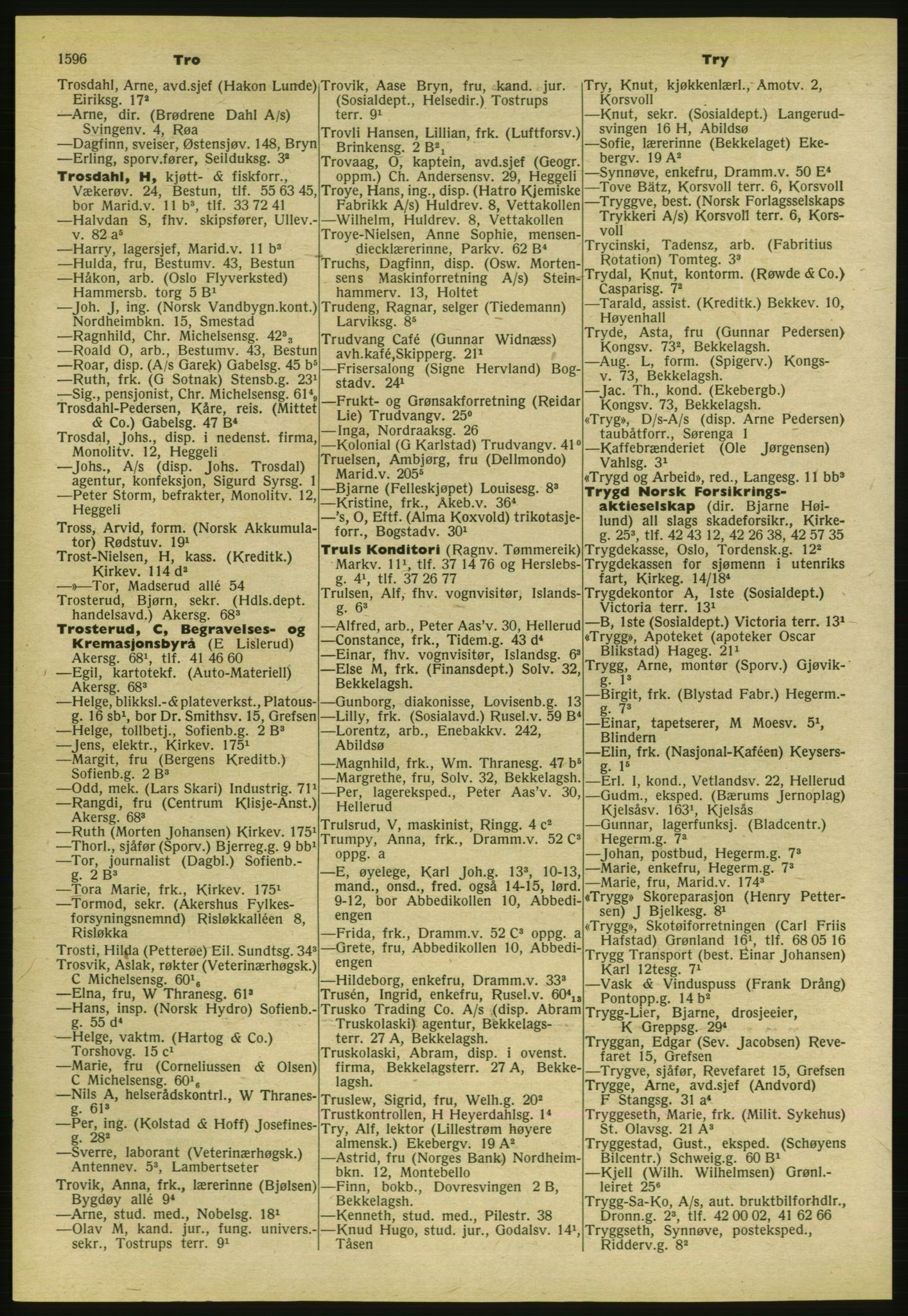 Kristiania/Oslo adressebok, PUBL/-, 1954, s. 1596