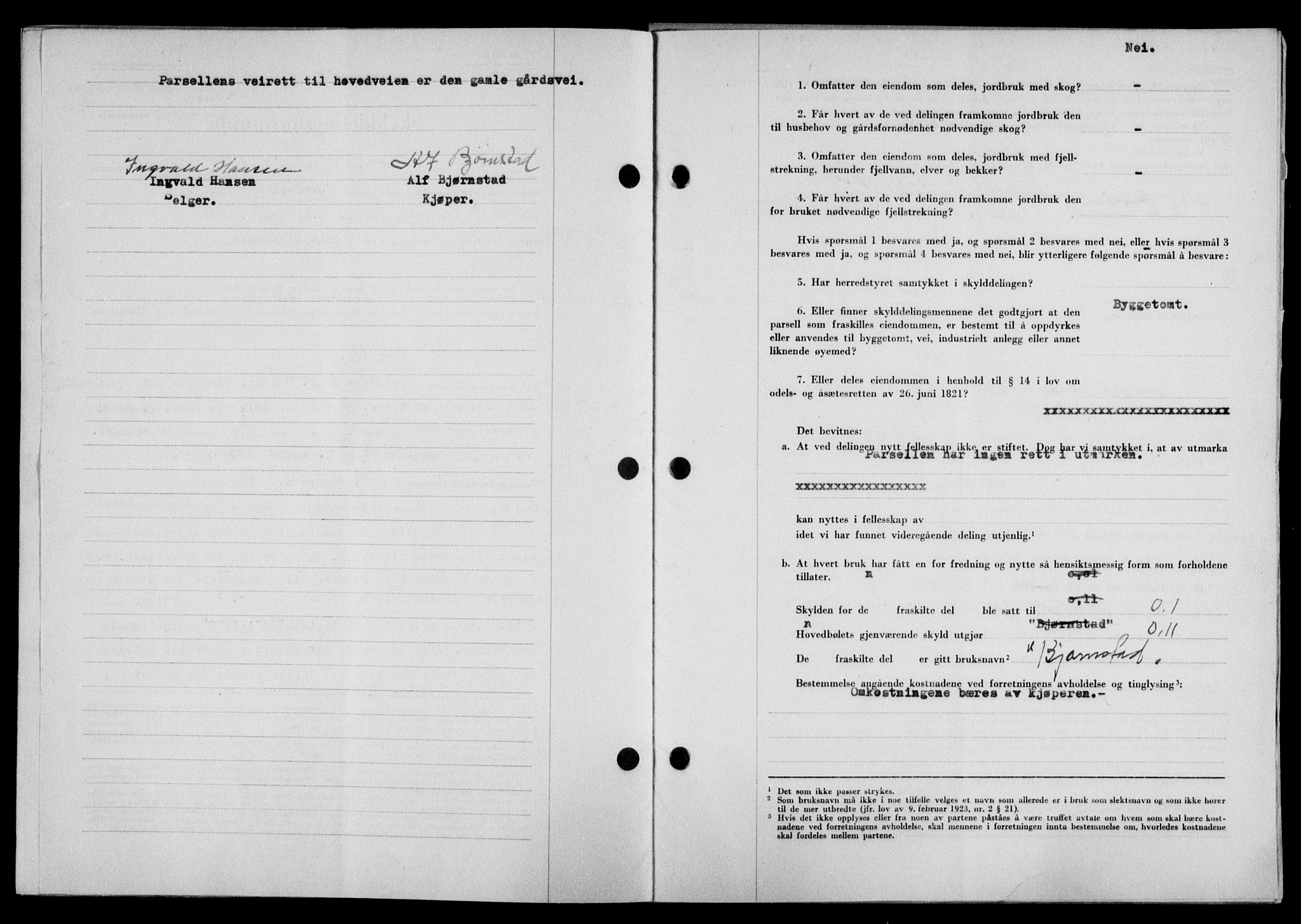 Lofoten sorenskriveri, SAT/A-0017/1/2/2C/L0019a: Pantebok nr. 19a, 1948-1948, Dagboknr: 2172/1948
