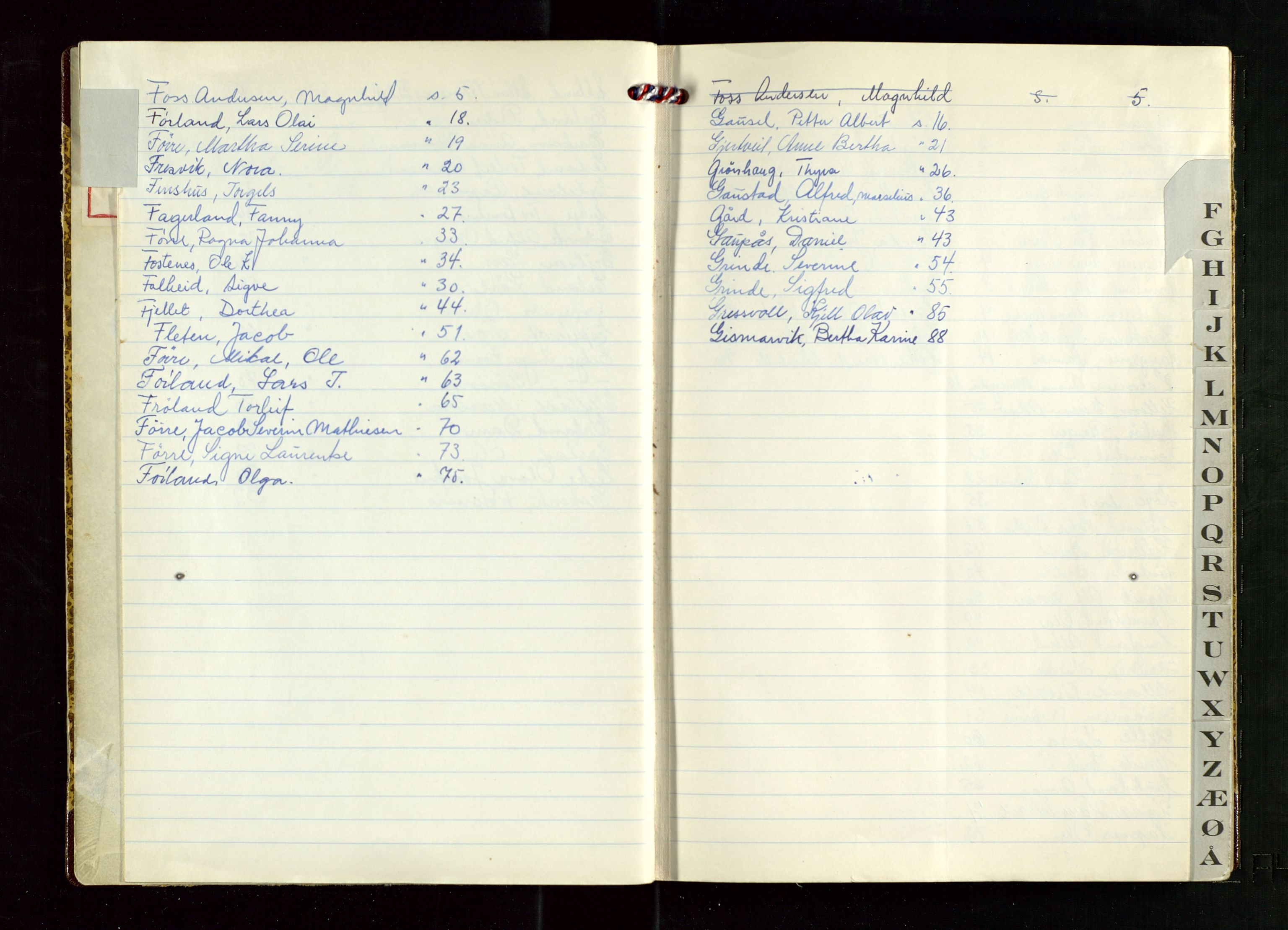 Tysvær lensmannskontor, AV/SAST-A-100192/Gga/L0006: "Dødsfallsprotokoll Tysvær"  med register, 1965-1970