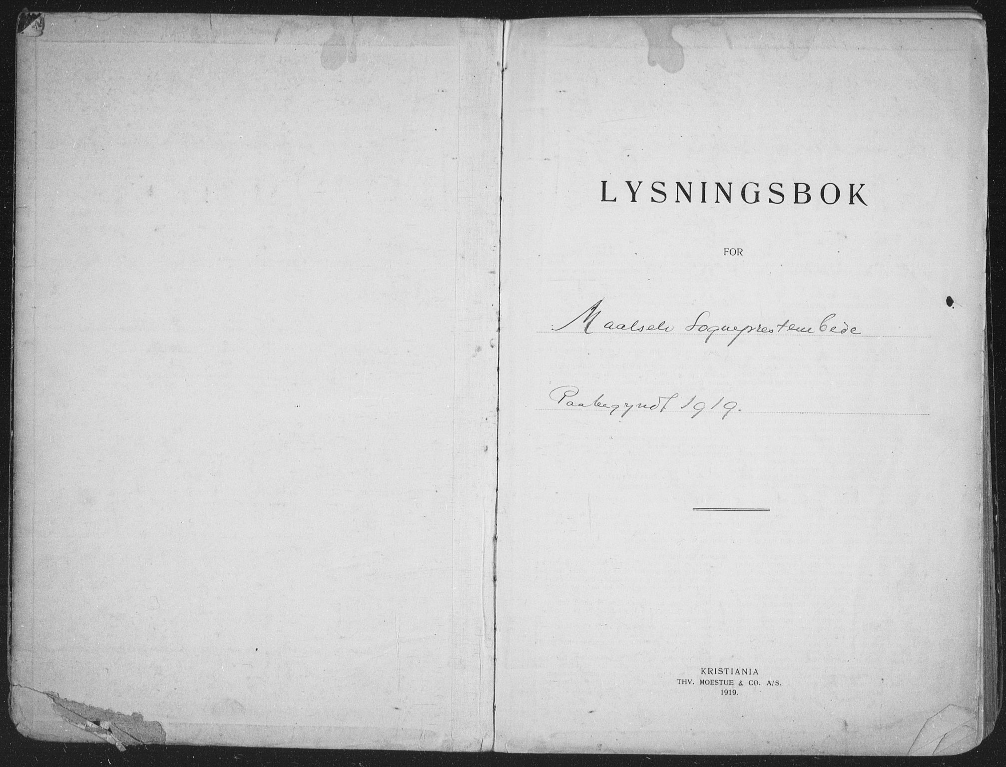 Målselv sokneprestembete, AV/SATØ-S-1311/I/Id/L0041: Lysningsprotokoll nr. 41, 1919-1942