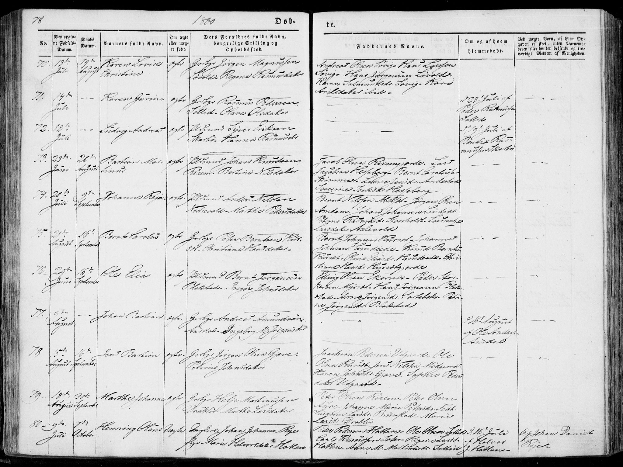 Ministerialprotokoller, klokkerbøker og fødselsregistre - Møre og Romsdal, AV/SAT-A-1454/522/L0313: Ministerialbok nr. 522A08, 1852-1862, s. 78