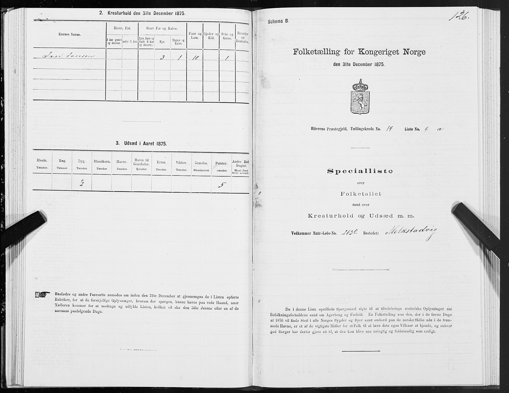 SAT, Folketelling 1875 for 1617P Hitra prestegjeld, 1875, s. 7126