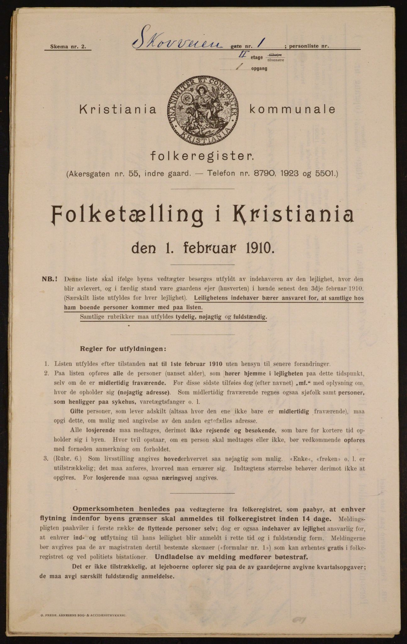 OBA, Kommunal folketelling 1.2.1910 for Kristiania, 1910, s. 91922