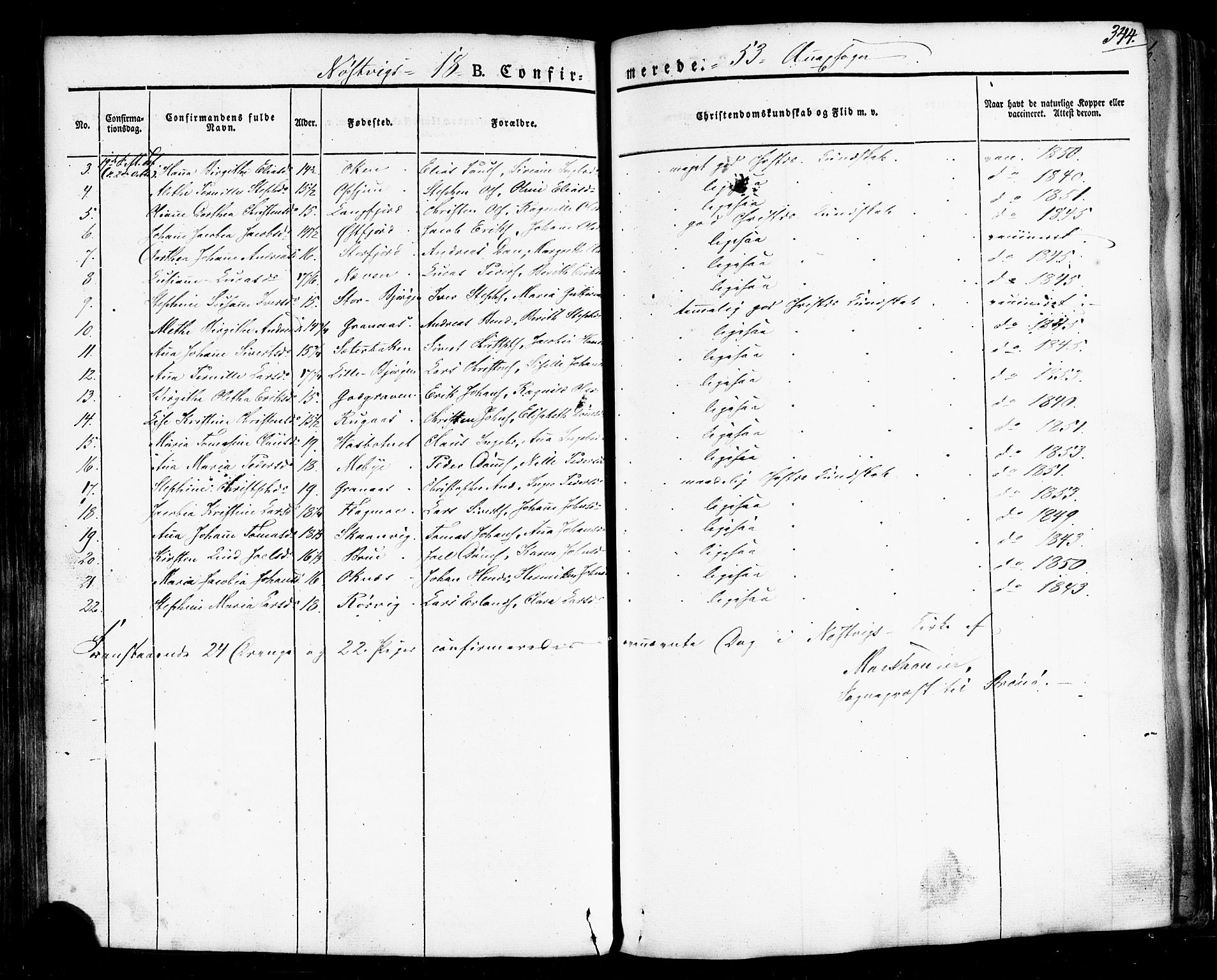Ministerialprotokoller, klokkerbøker og fødselsregistre - Nordland, AV/SAT-A-1459/814/L0224: Ministerialbok nr. 814A05, 1834-1874, s. 344