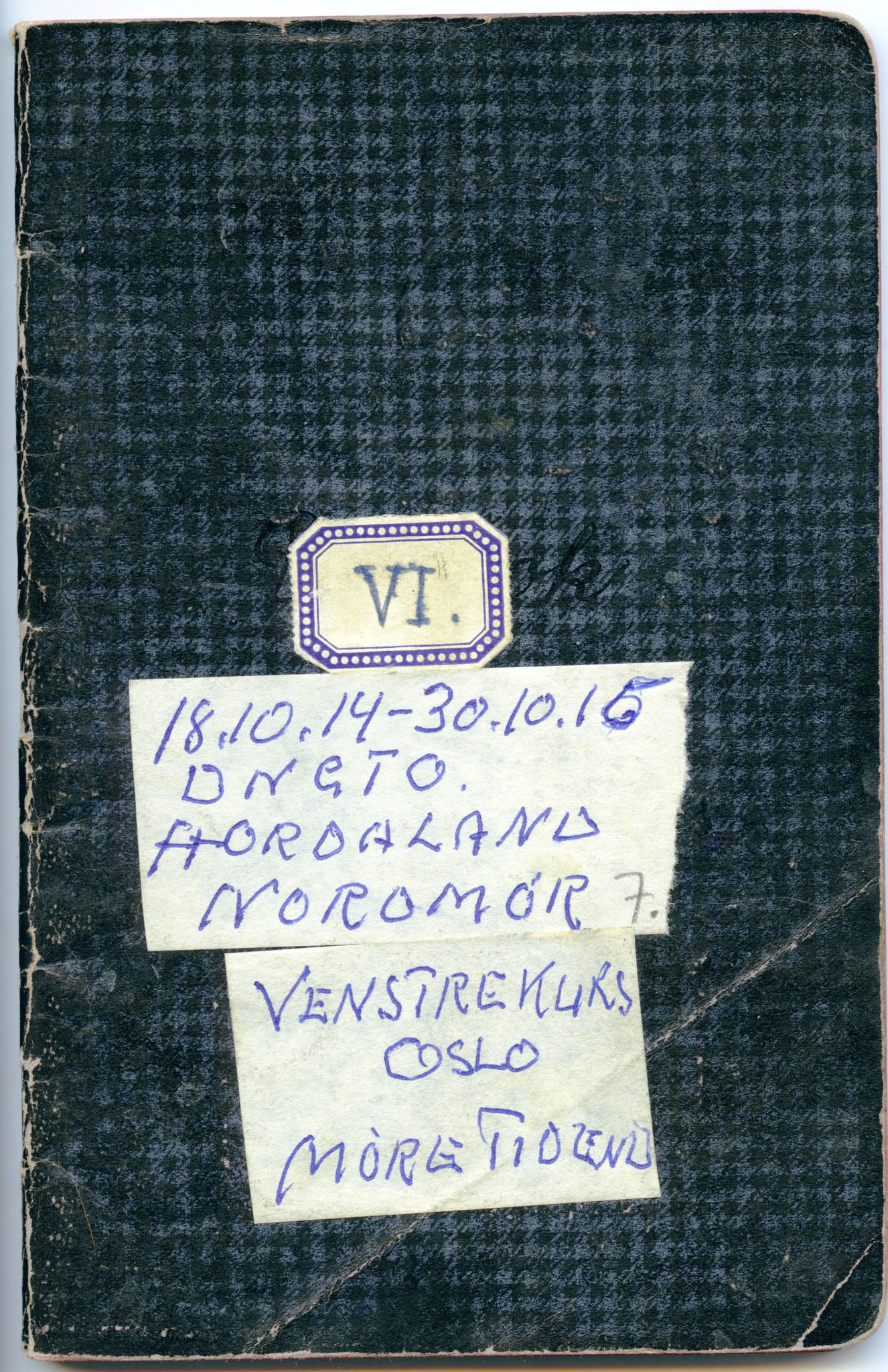 Gerhard Kjølås-arkivet, FMFB/A-1081/F/L0007: Bok VI, 1914-1916
