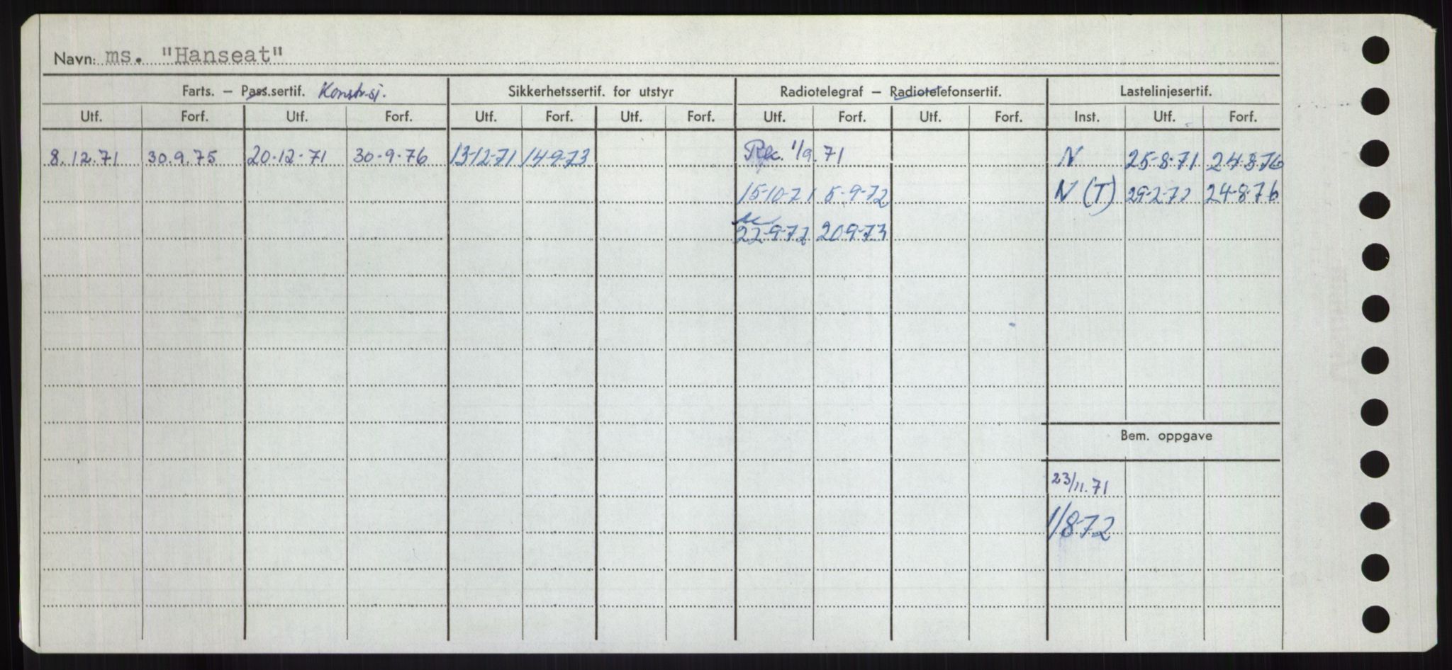 Sjøfartsdirektoratet med forløpere, Skipsmålingen, RA/S-1627/H/Hd/L0014: Fartøy, H-Havl, s. 256