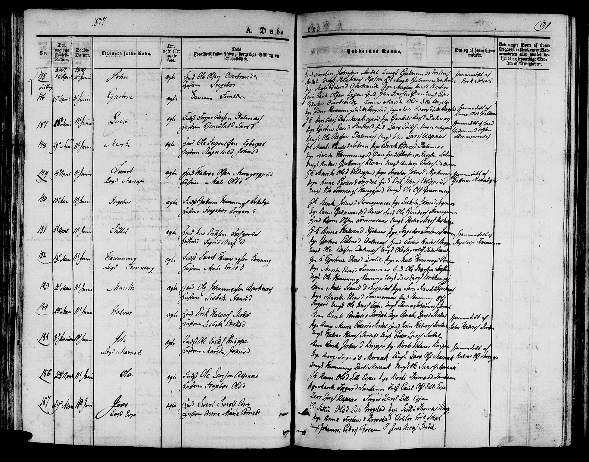 Ministerialprotokoller, klokkerbøker og fødselsregistre - Nord-Trøndelag, AV/SAT-A-1458/709/L0071: Ministerialbok nr. 709A11, 1833-1844, s. 91