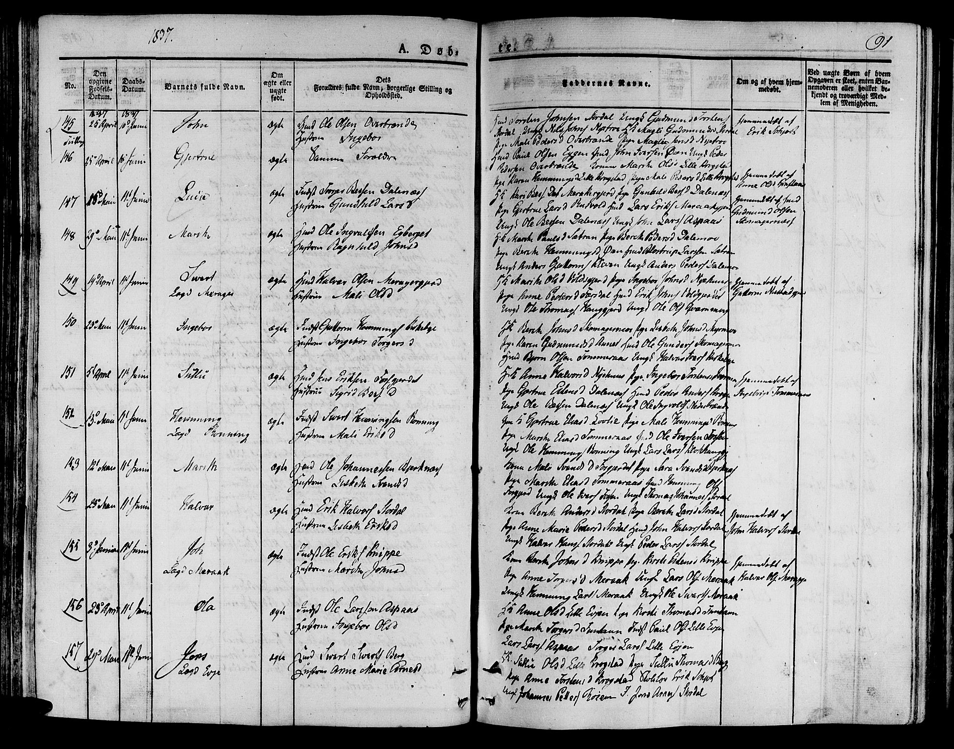 Ministerialprotokoller, klokkerbøker og fødselsregistre - Nord-Trøndelag, SAT/A-1458/709/L0071: Ministerialbok nr. 709A11, 1833-1844, s. 91