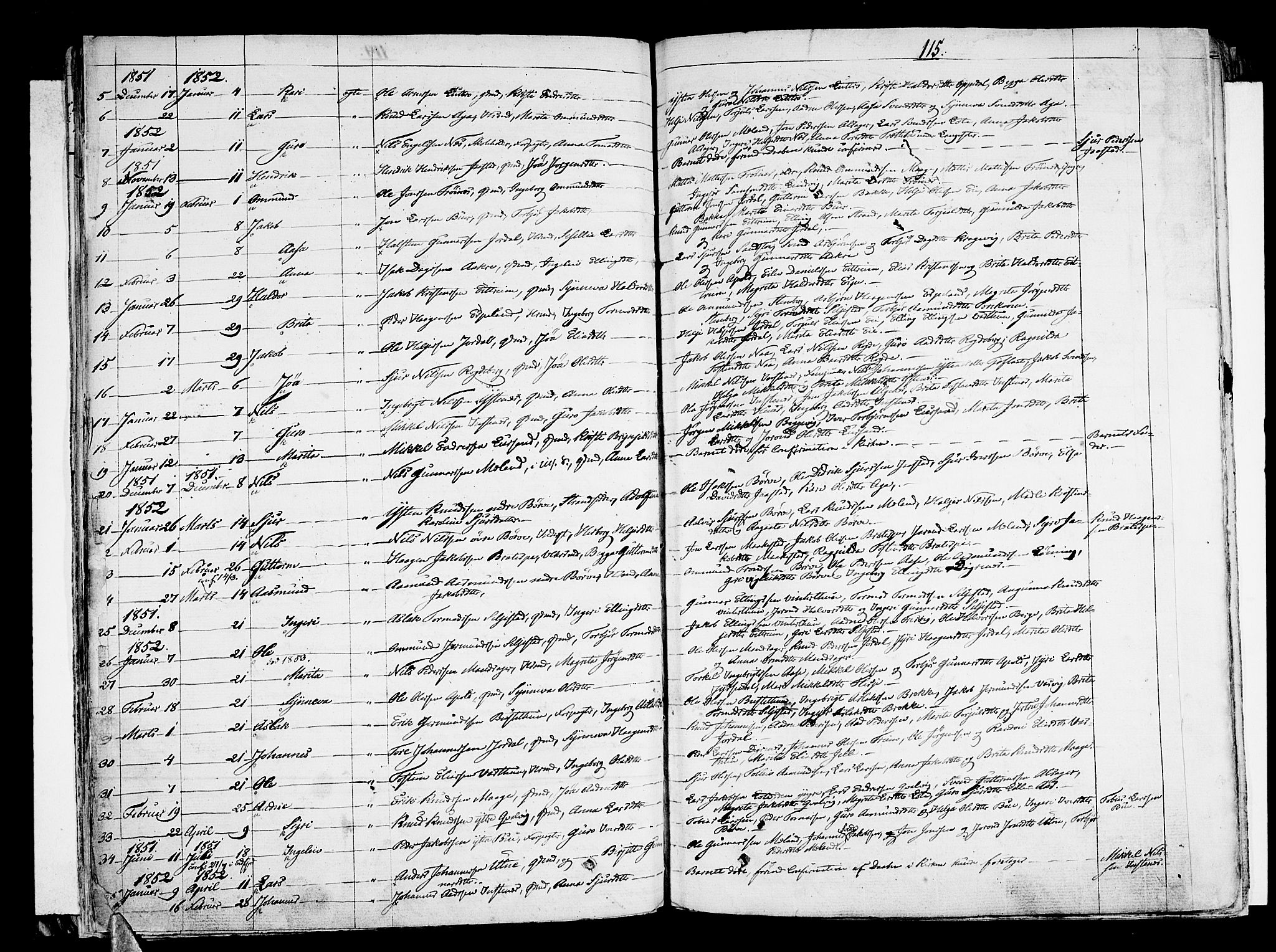 Ullensvang sokneprestembete, SAB/A-78701/H/Haa: Ministerialbok nr. A 10, 1825-1853, s. 115