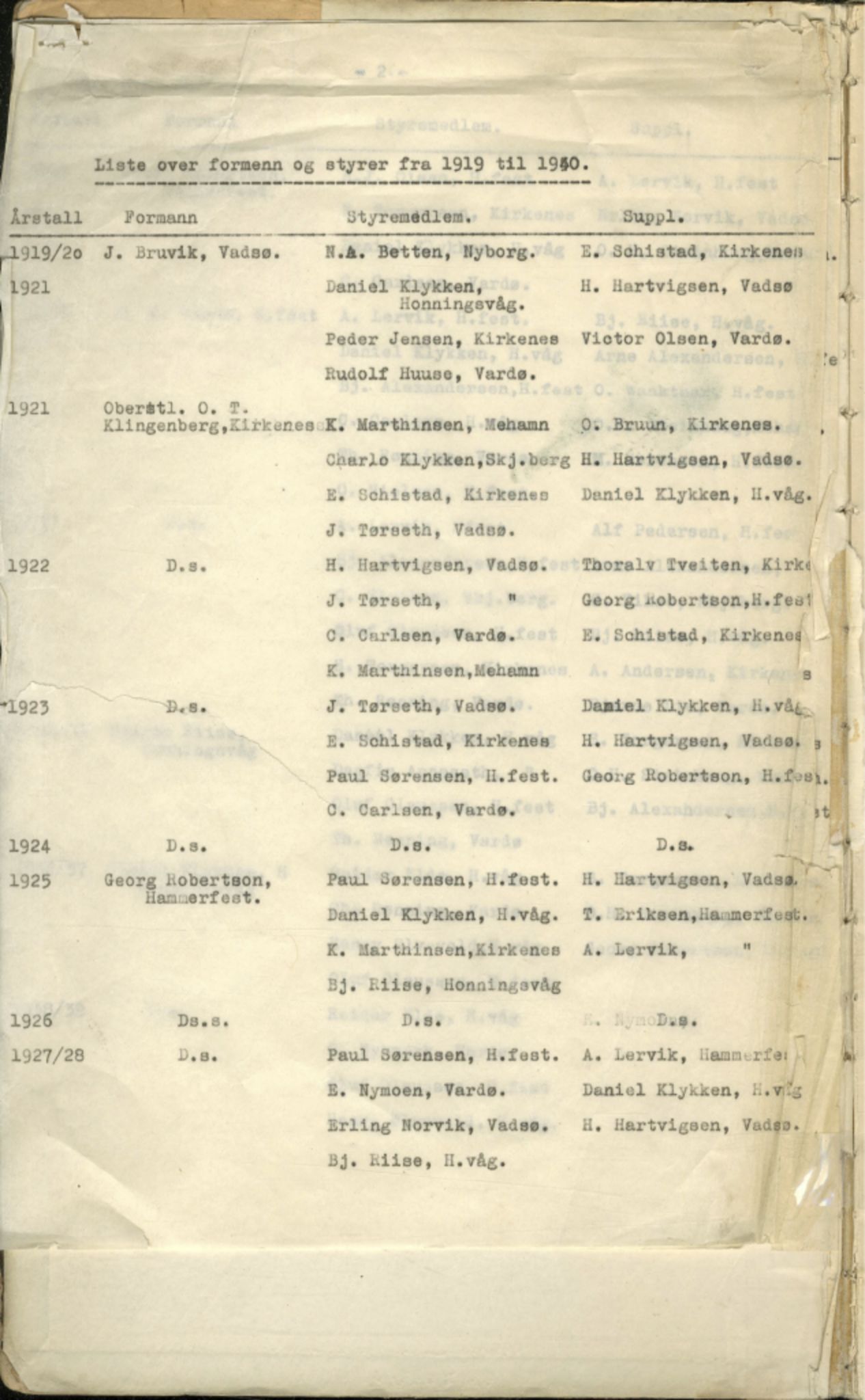 Finnmark Distriktslag for Idrett, FMFB/A-1040/A/L0001: Møteprotokoll, 1919-1940, s. 1